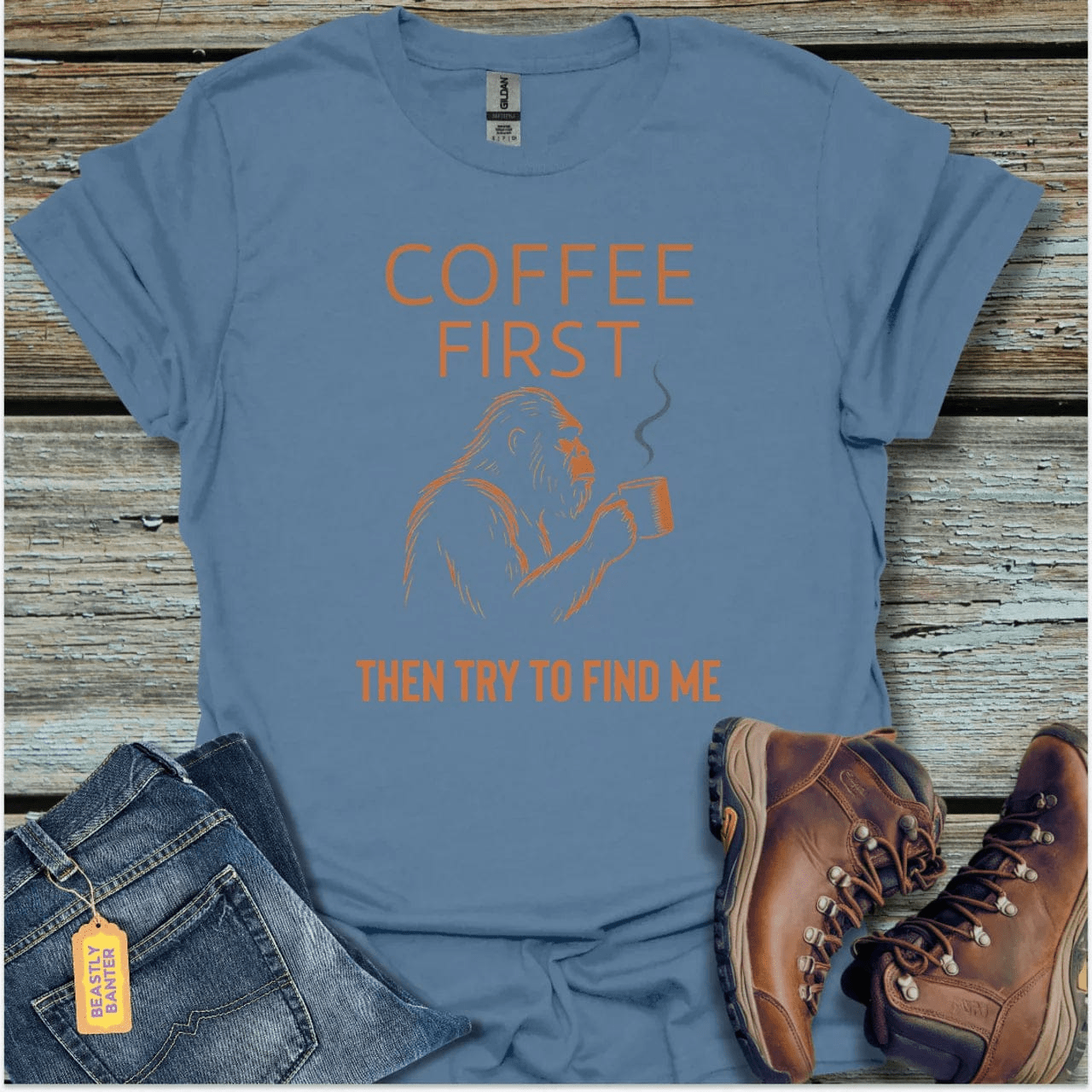 Coffee First Bigfoot T-Shirt - Beastly Banter