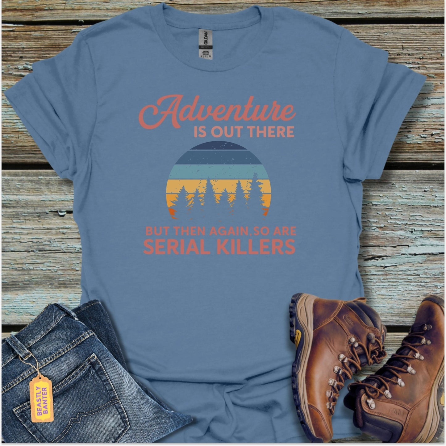 Adventure Is Out There Hiking T-Shirt - Beastly Banter