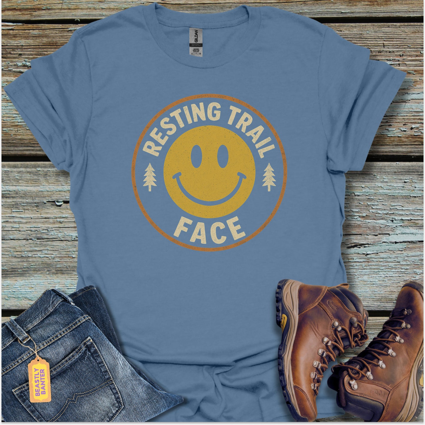 Resting Trail Face Hiking T-Shirt