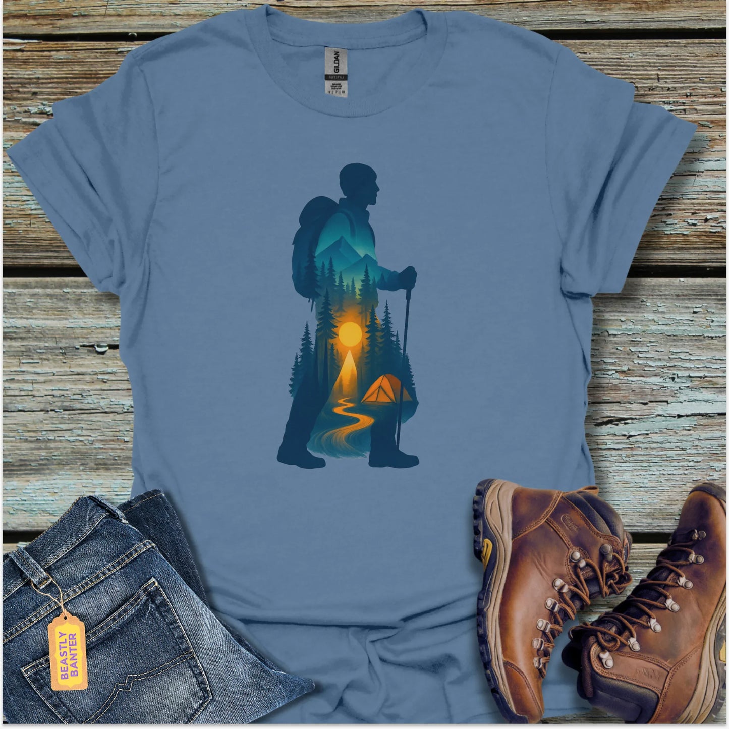 Hikers Wander Within T-Shirt