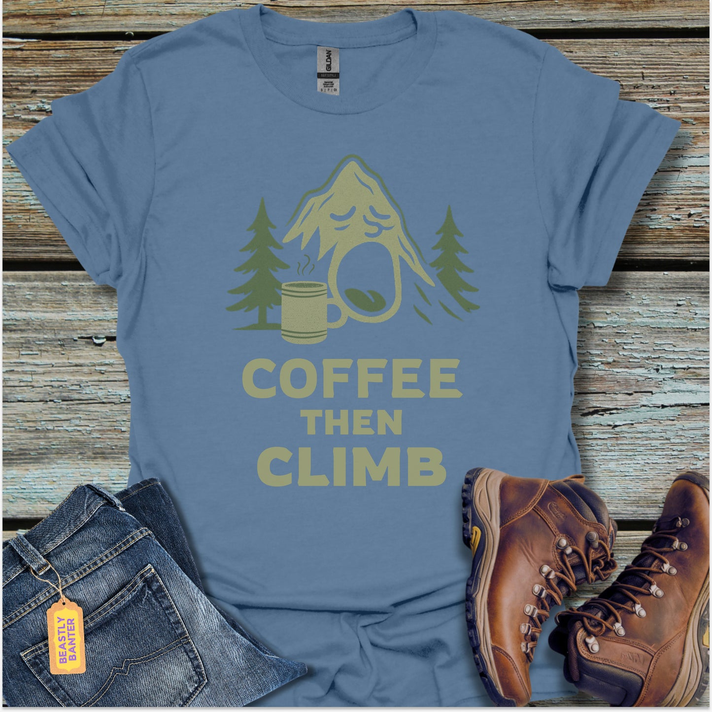 Coffee Then Climb T-Shirt