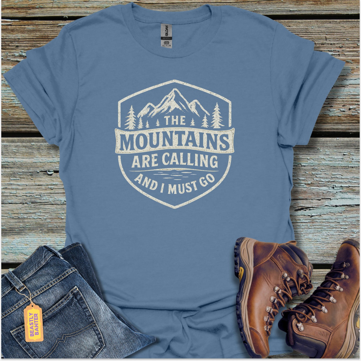 The Mountains Are Calling Hiking T-Shirt