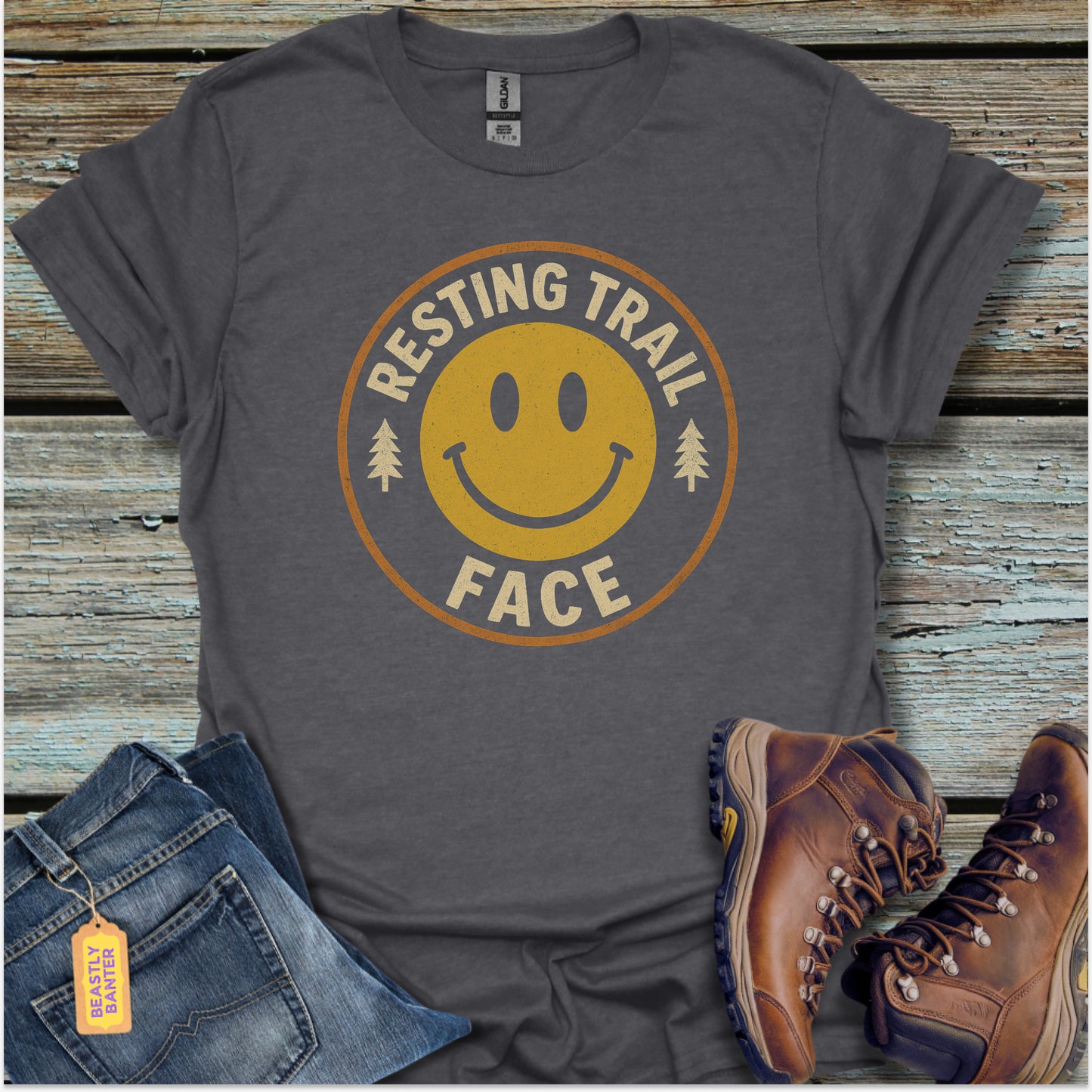 Resting Trail Face Hiking T-Shirt