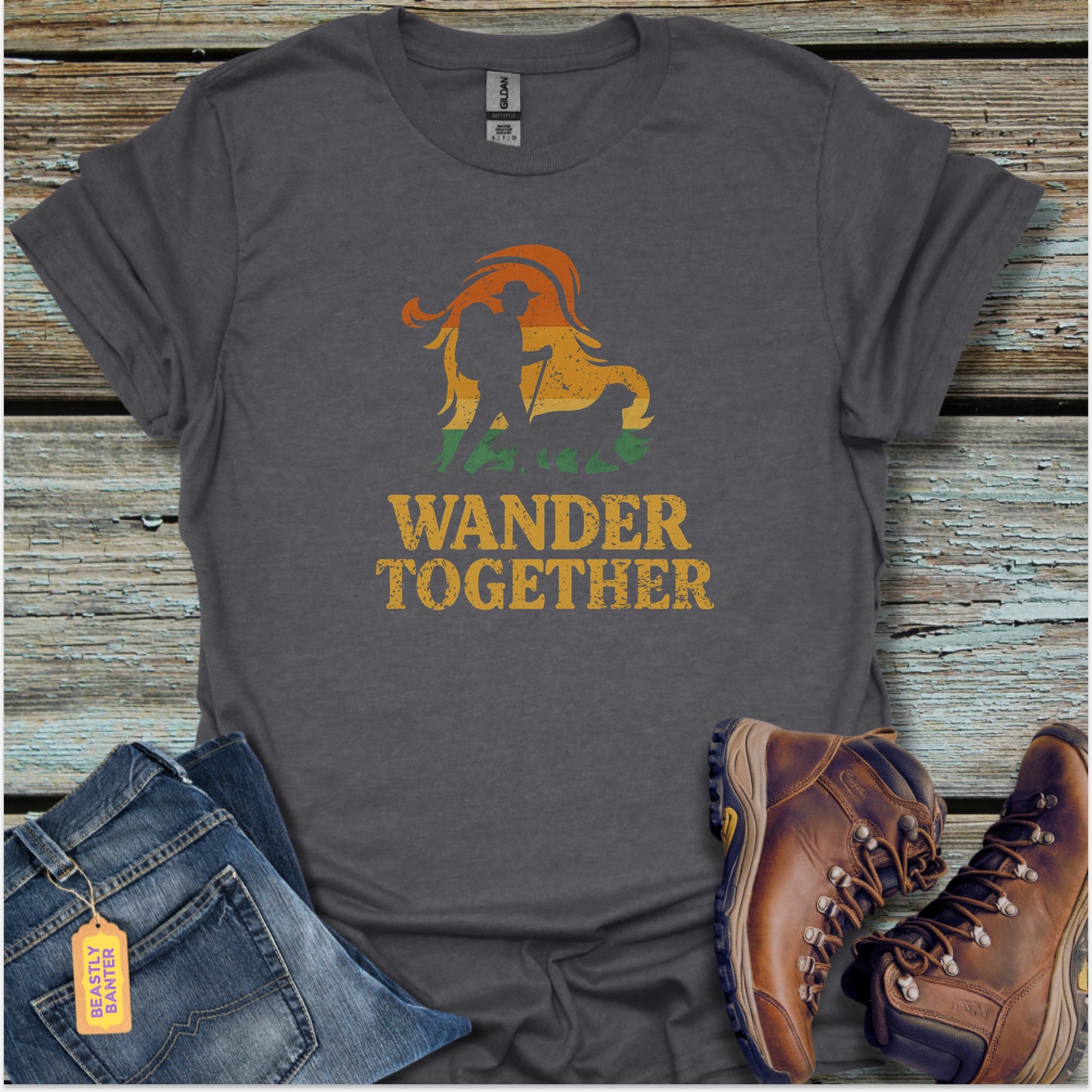 Wander Together Dog Hiking T-Shirt