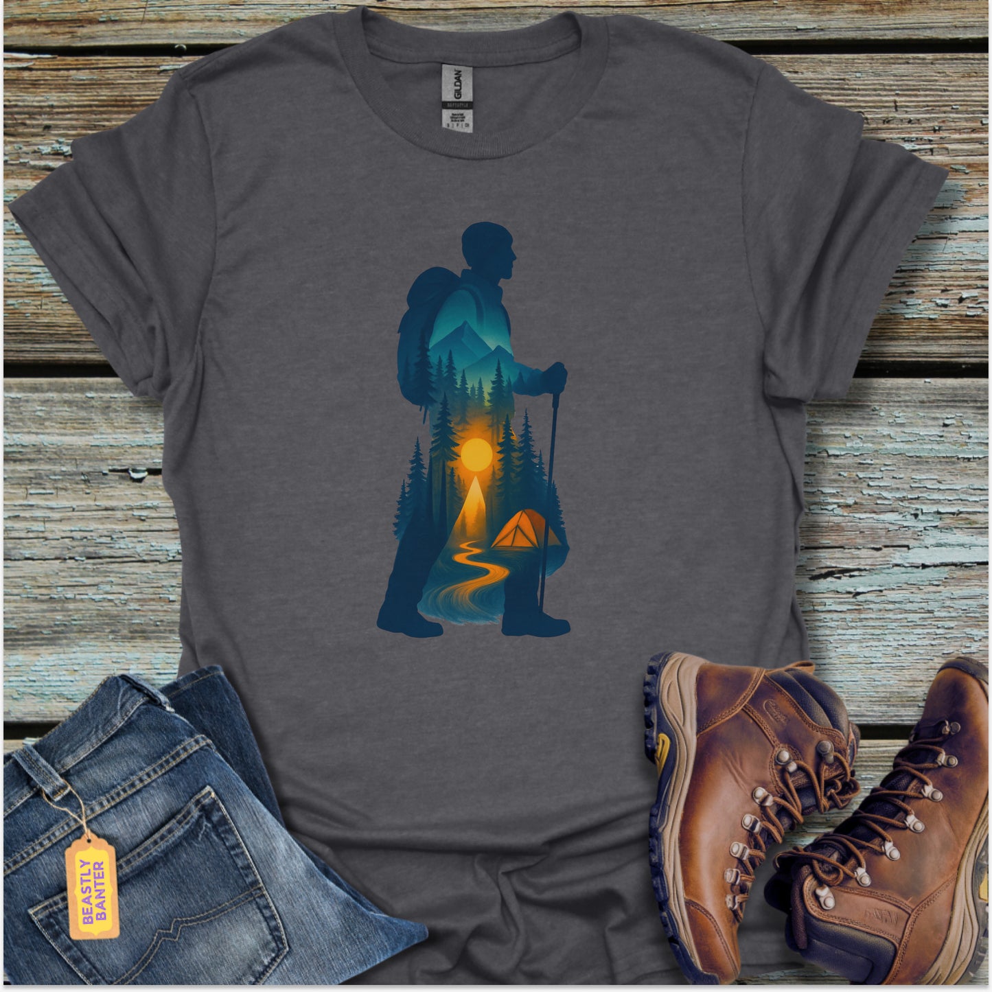 Hikers Wander Within T-Shirt