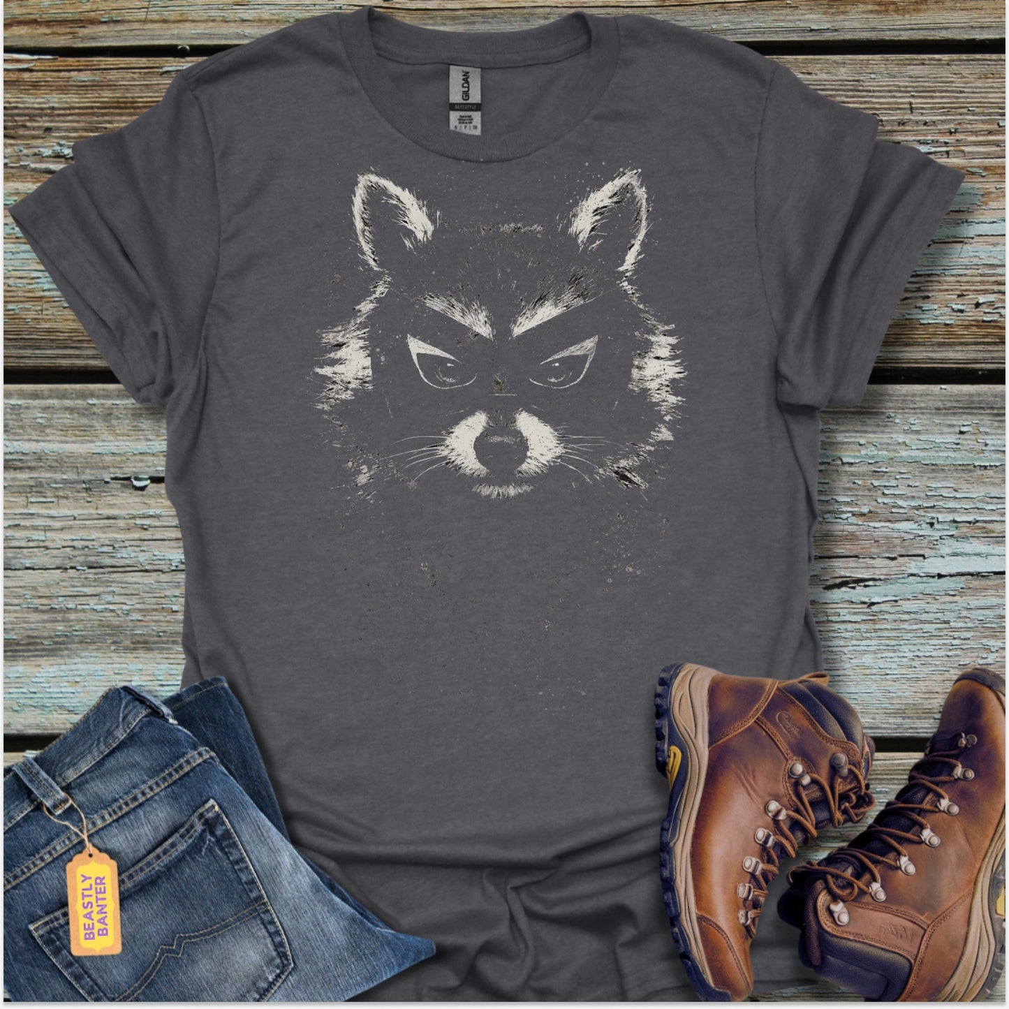 Ryan Raccoon T-Shirt - Beastly Banter