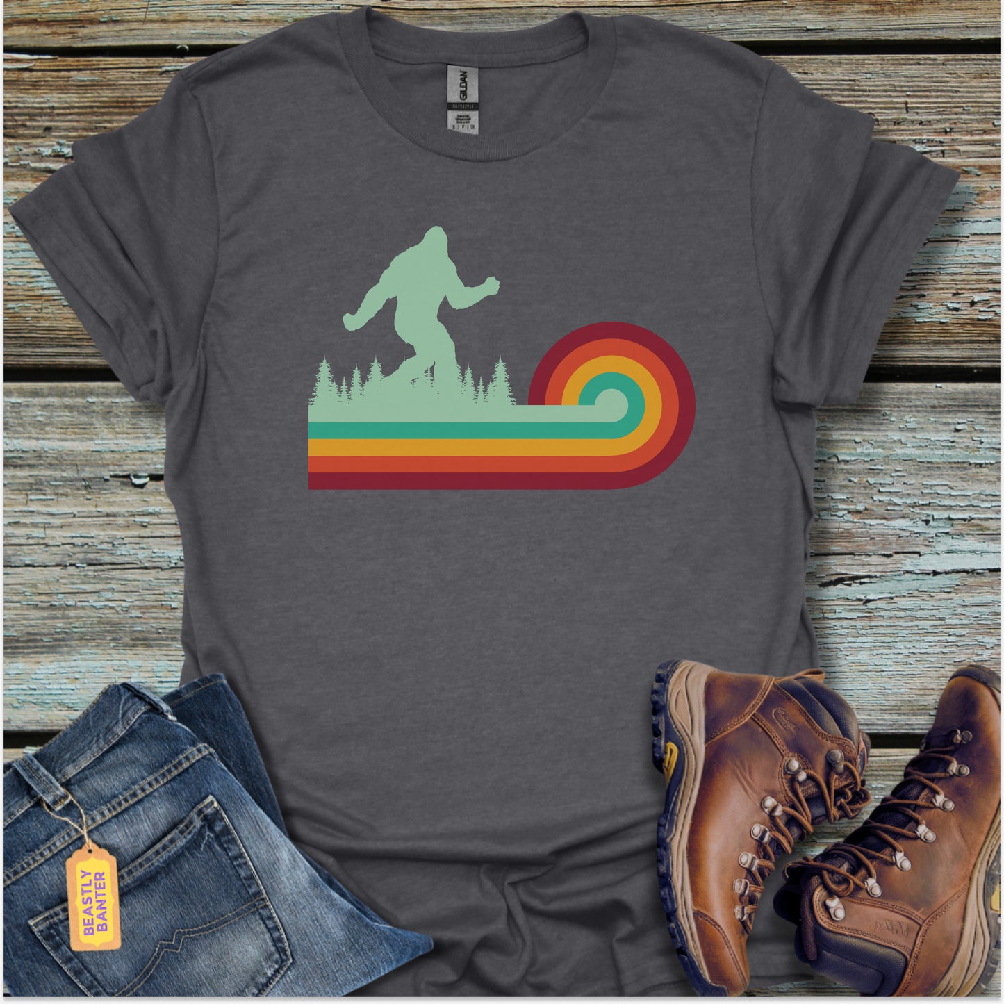 Bigfoot Retro Stripe T-Shirt