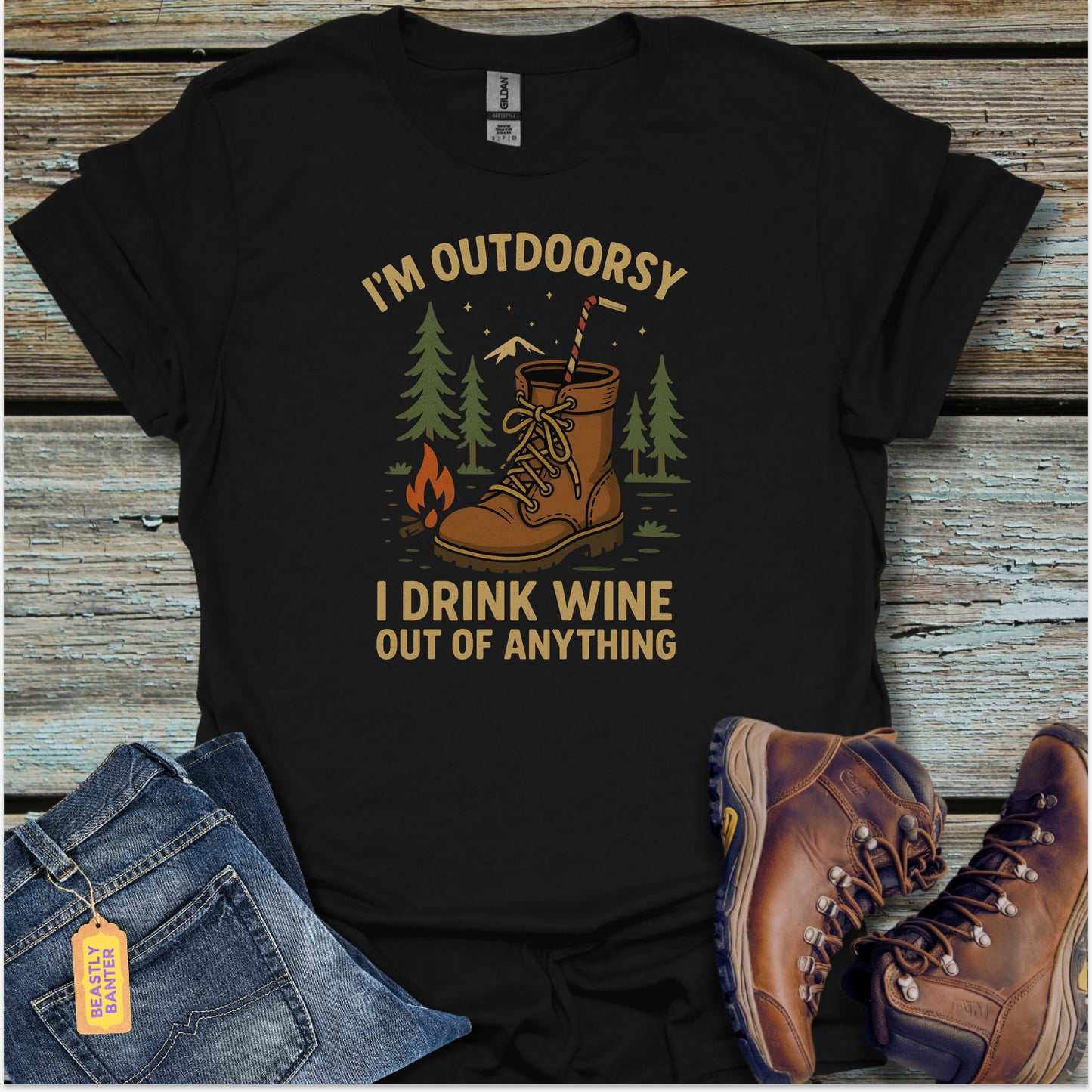 I’m Outdoorsy Wine T-Shirt