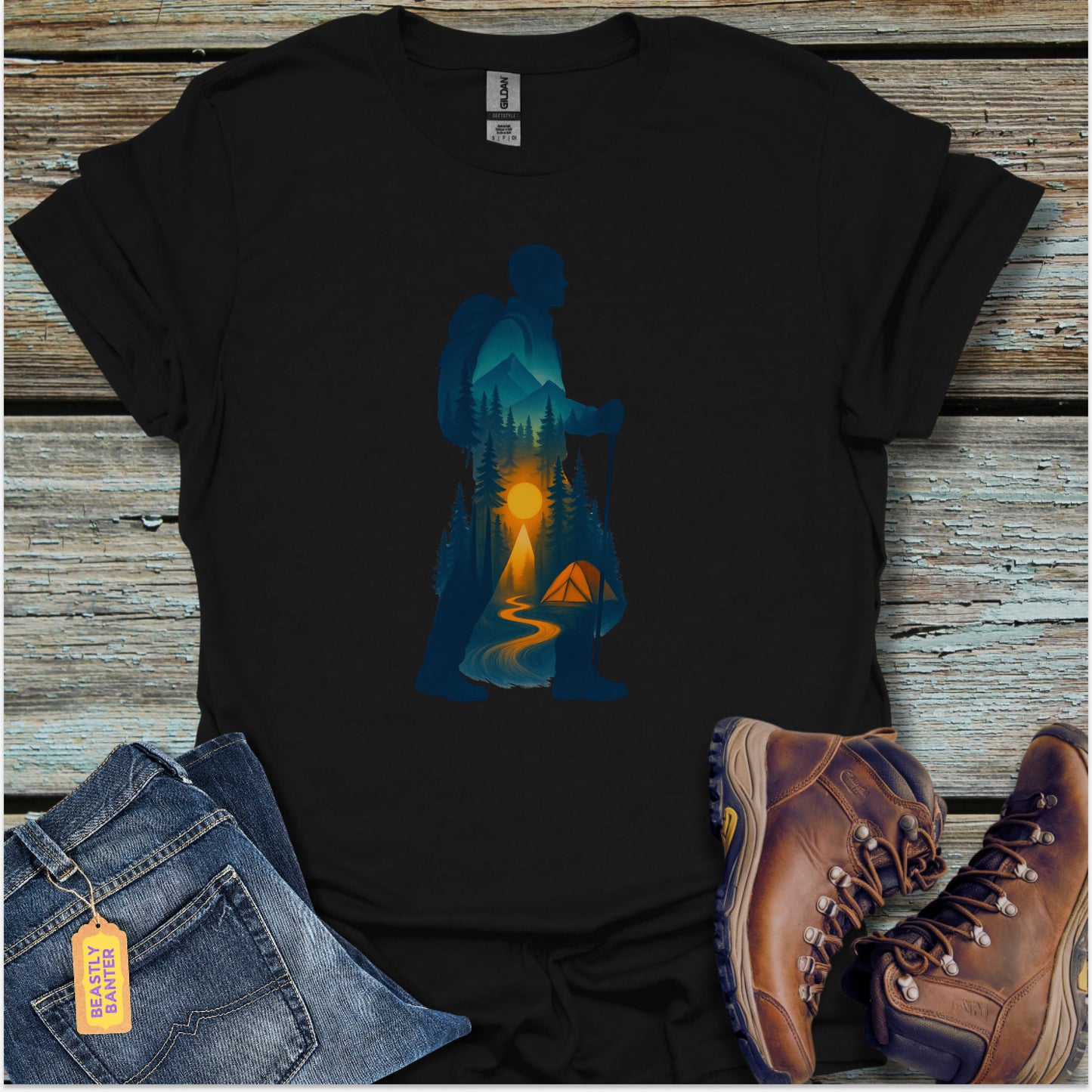 Hikers Wander Within T-Shirt