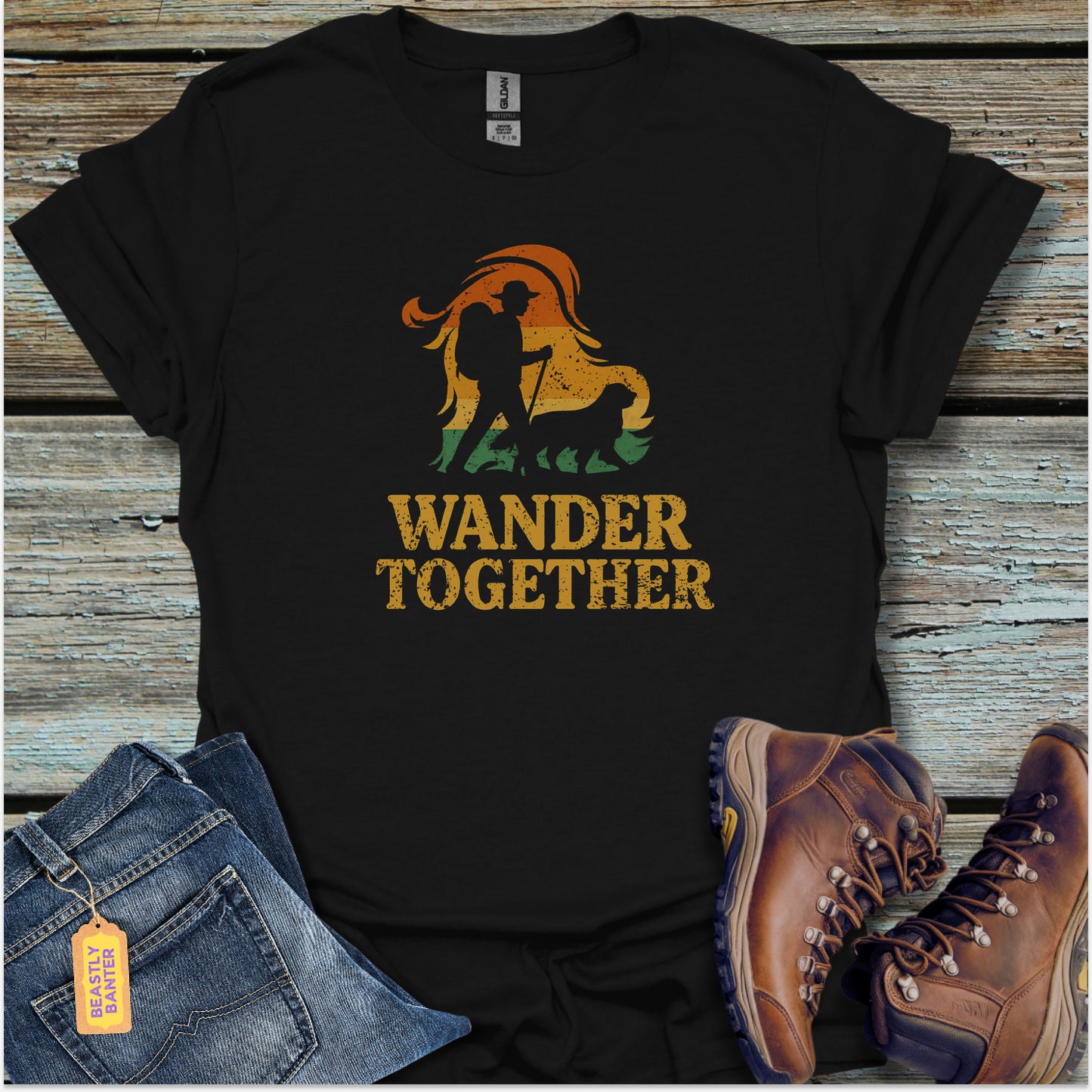 Wander Together Dog Hiking T-Shirt