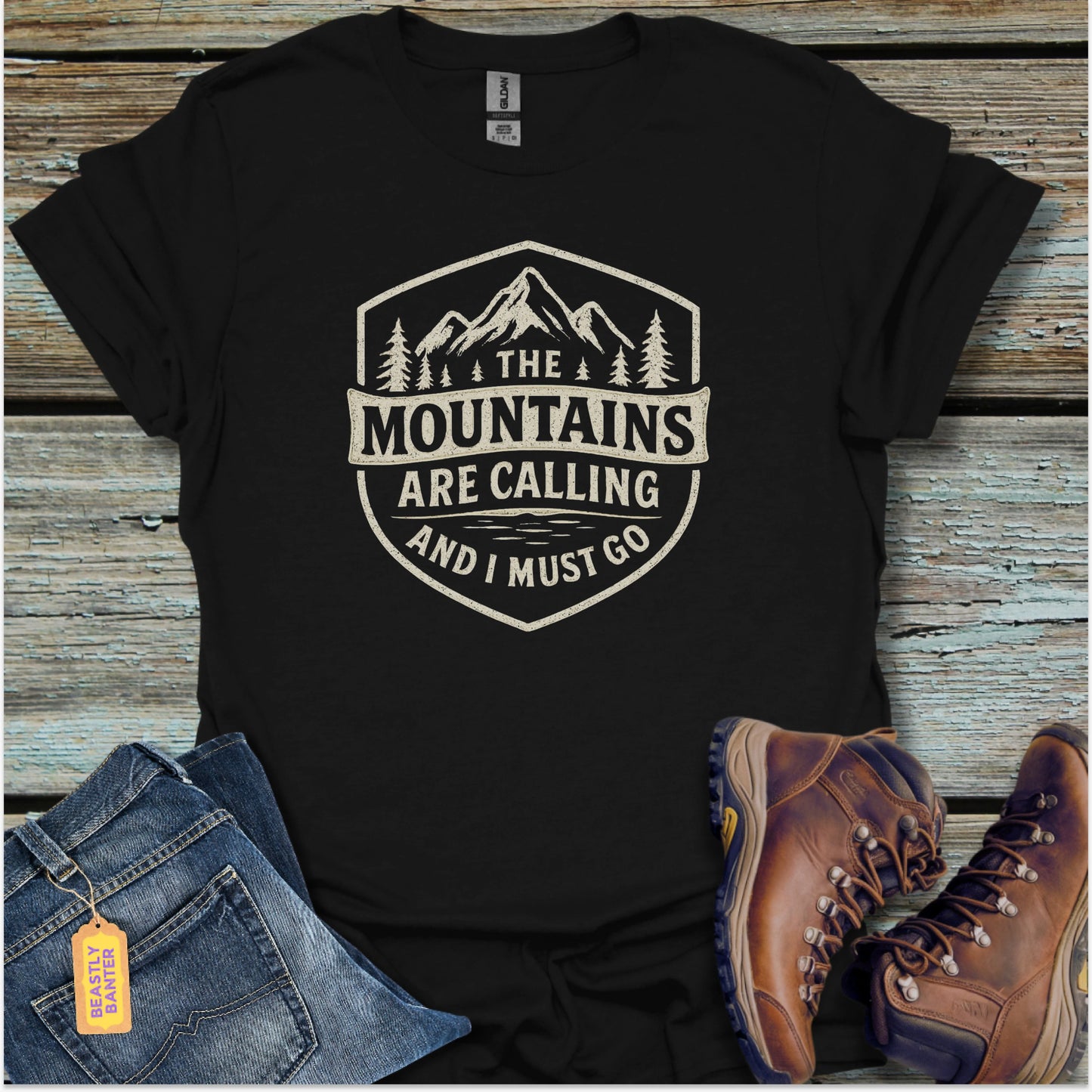 The Mountains Are Calling Hiking T-Shirt