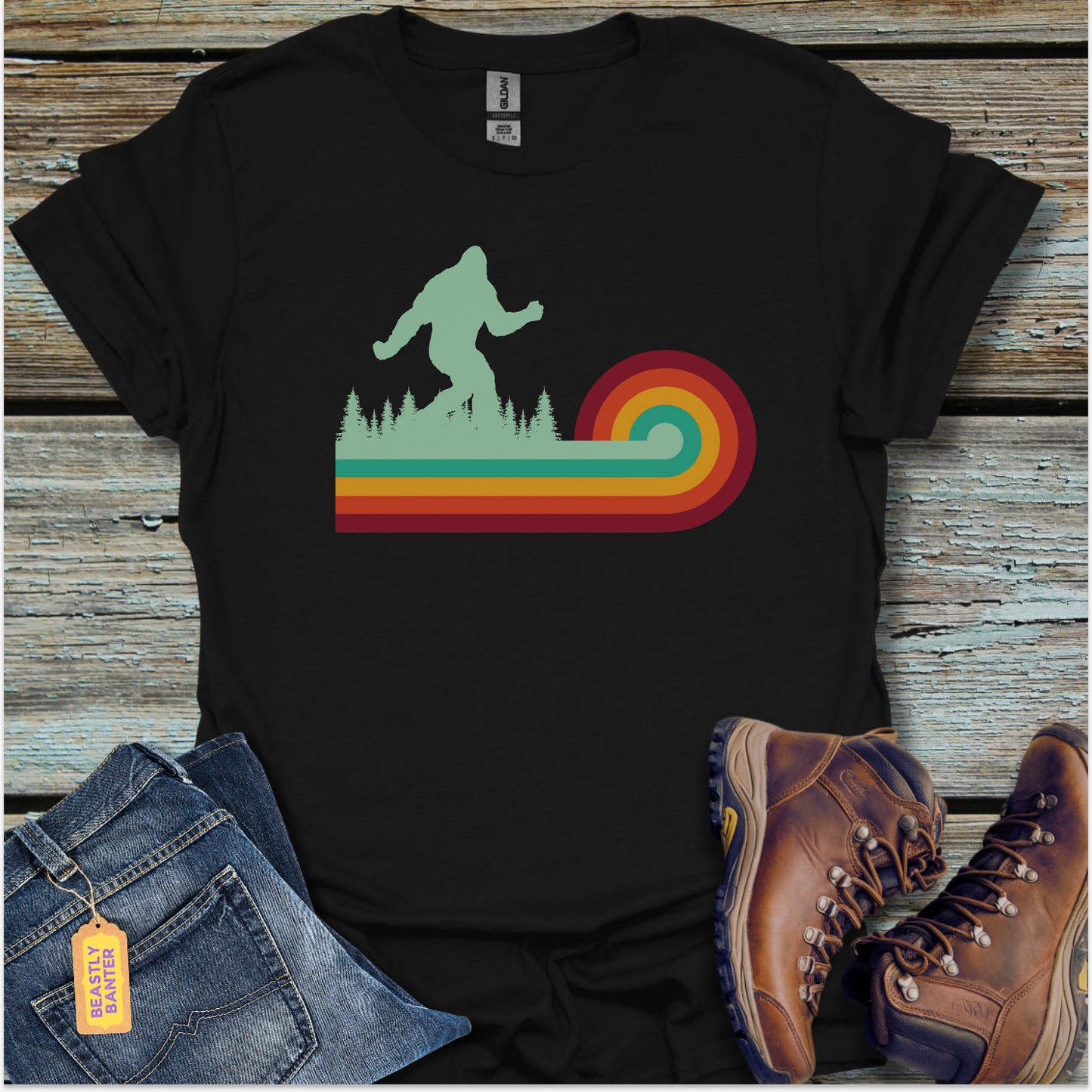 Bigfoot Retro Stripe T-Shirt