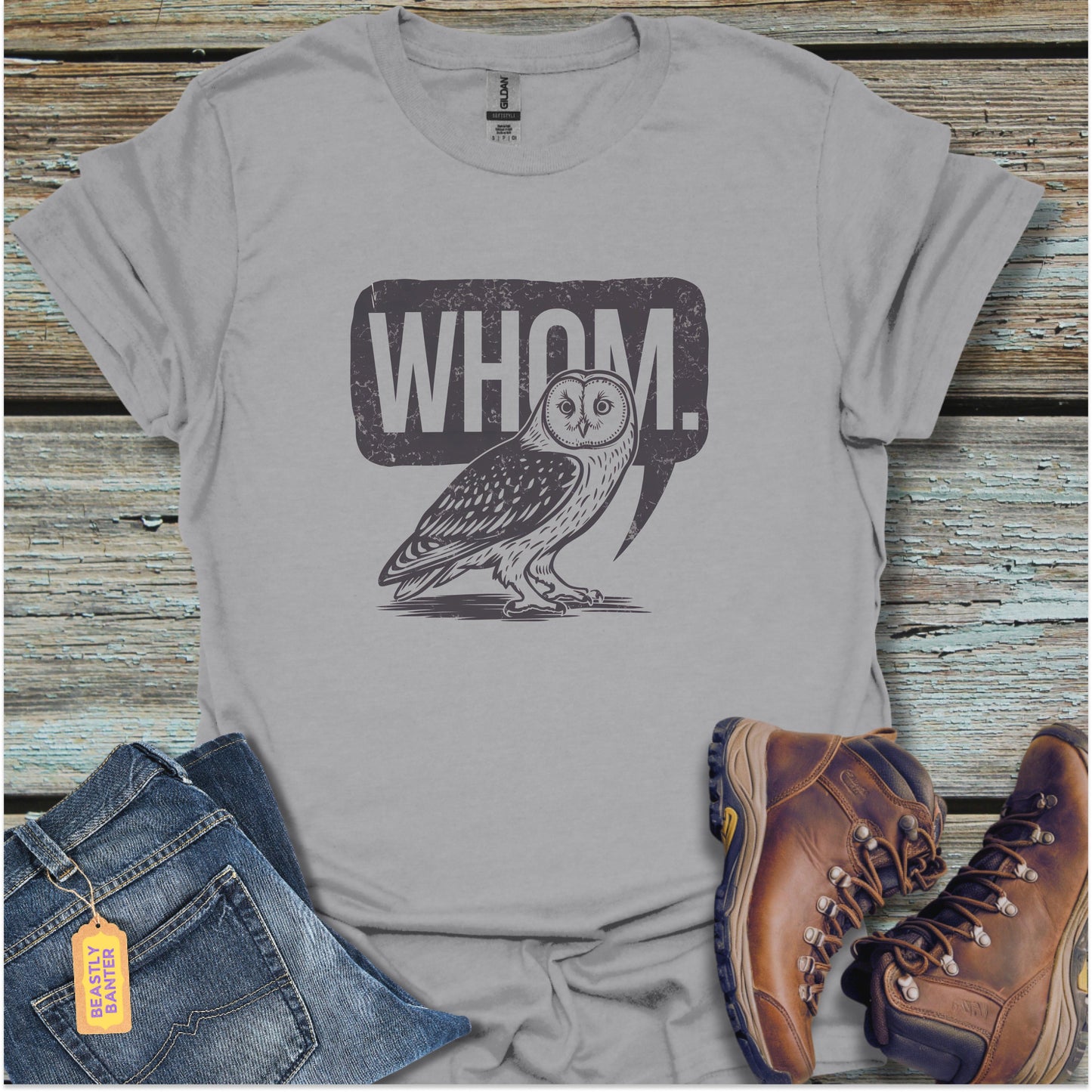 Owl Whom – Grammar Nerd Tee