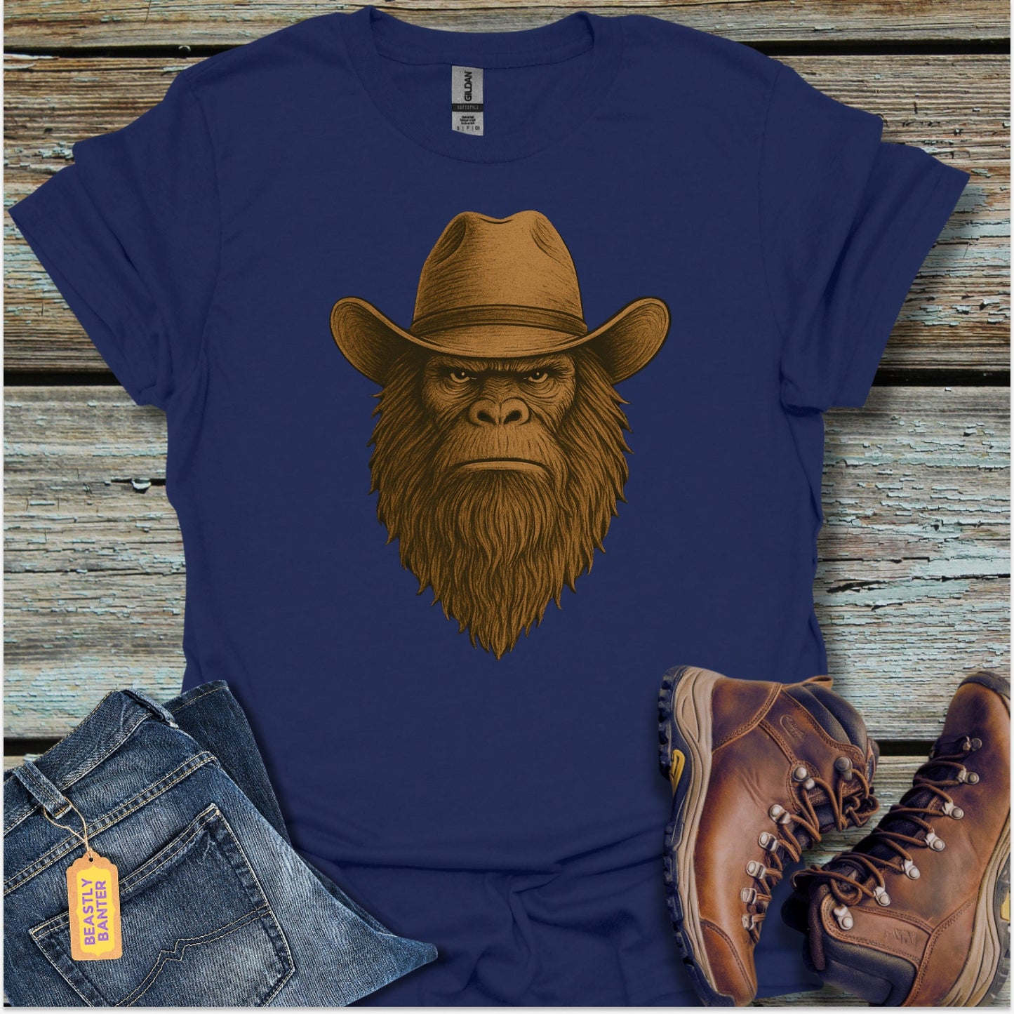 Bigfoot Cowboy T-Shirt - Beastly Banter