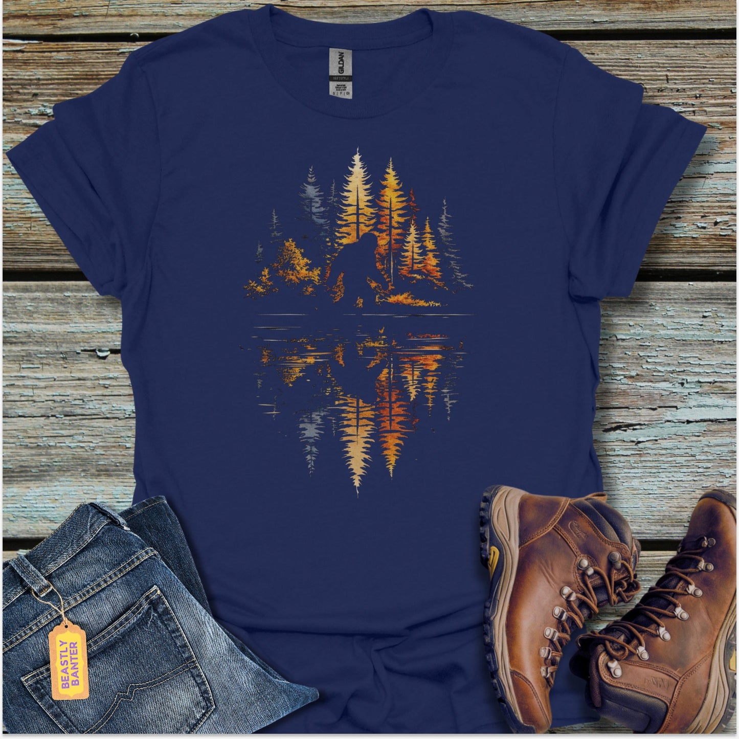 Night Hike Bigfoot T-Shirt - Beastly Banter