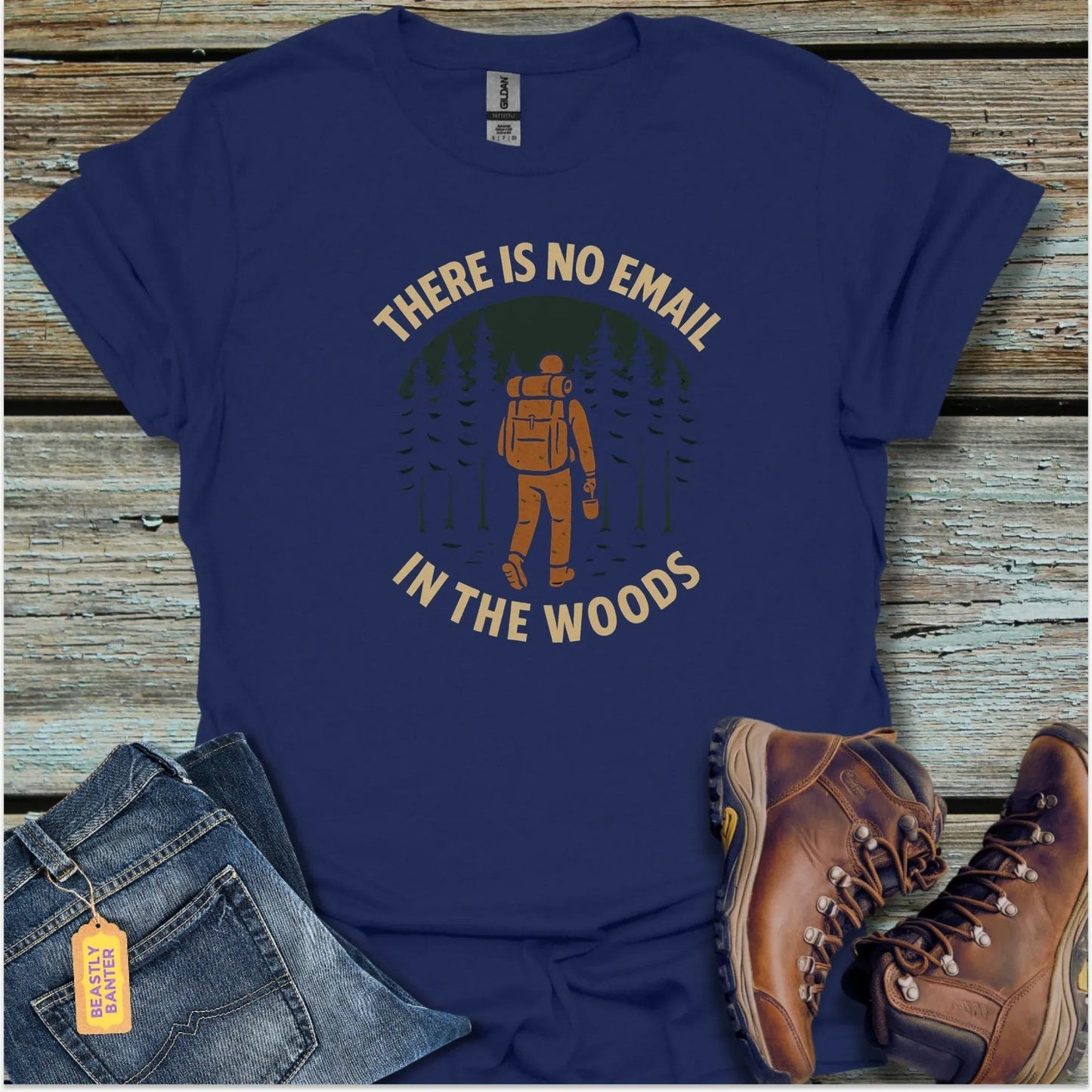No Email Hiking T-Shirt - Beastly Banter