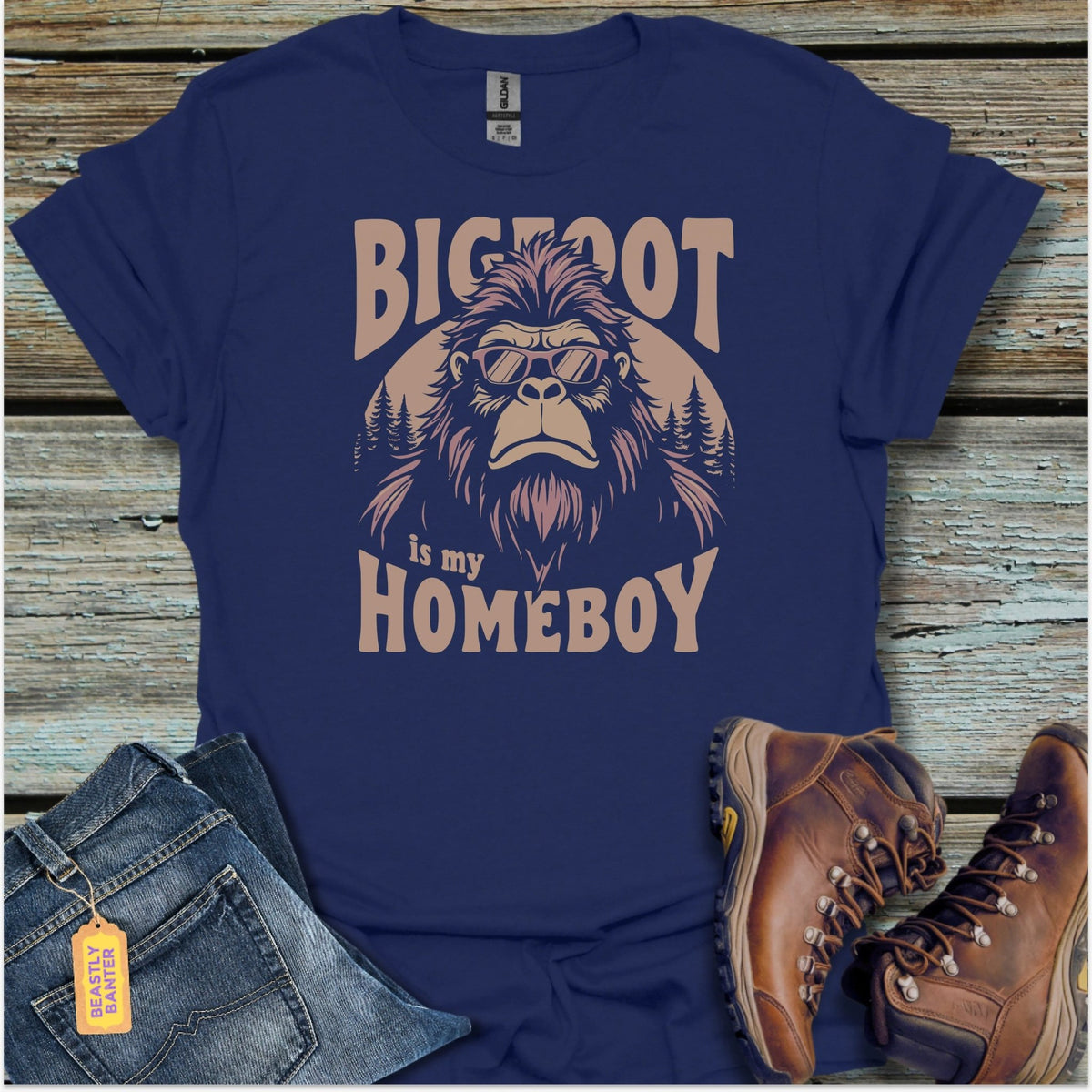 Bigfoot Is My Homeboy T-Shirt - Beastly Banter
