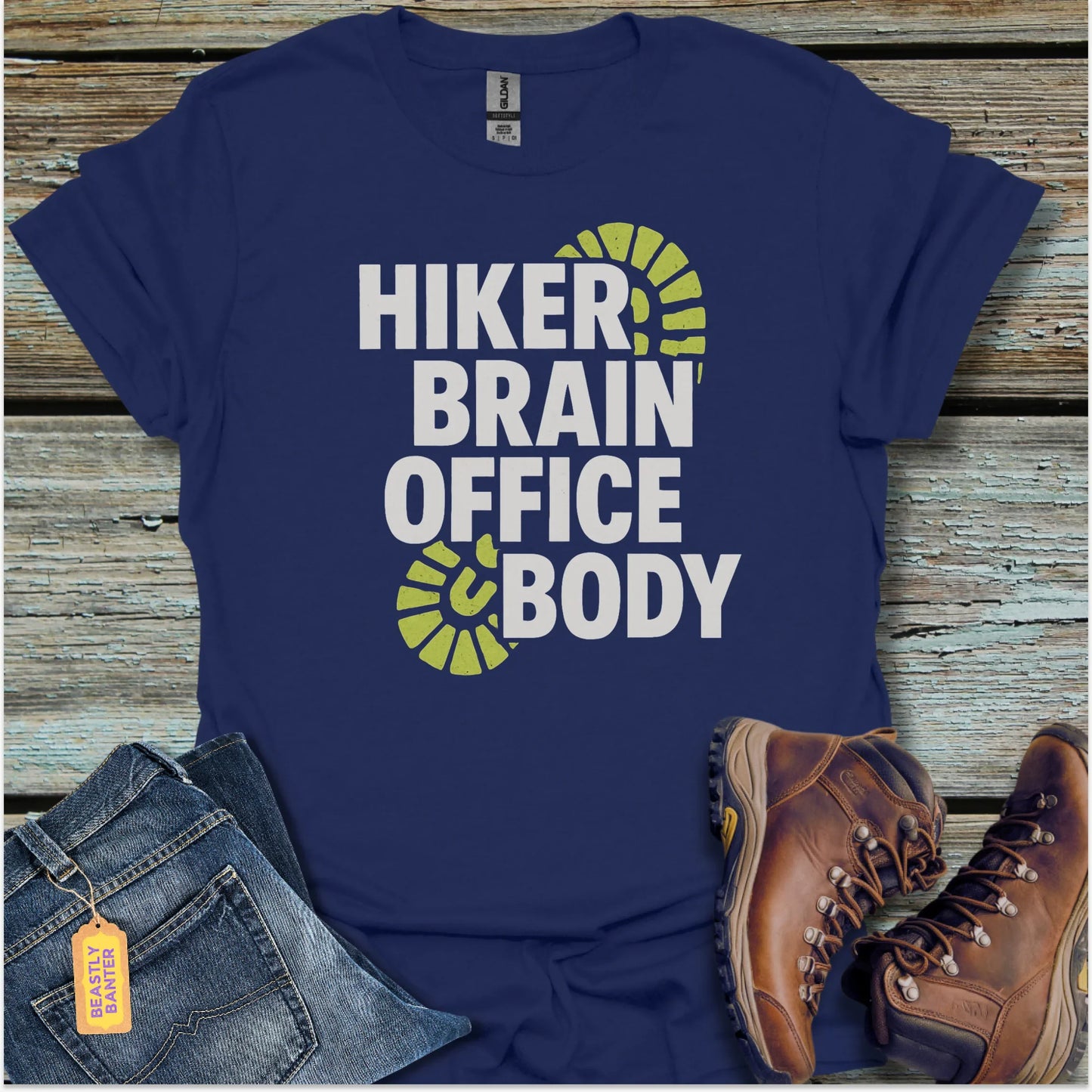 Hiker Brain, Office Body T-Shirt