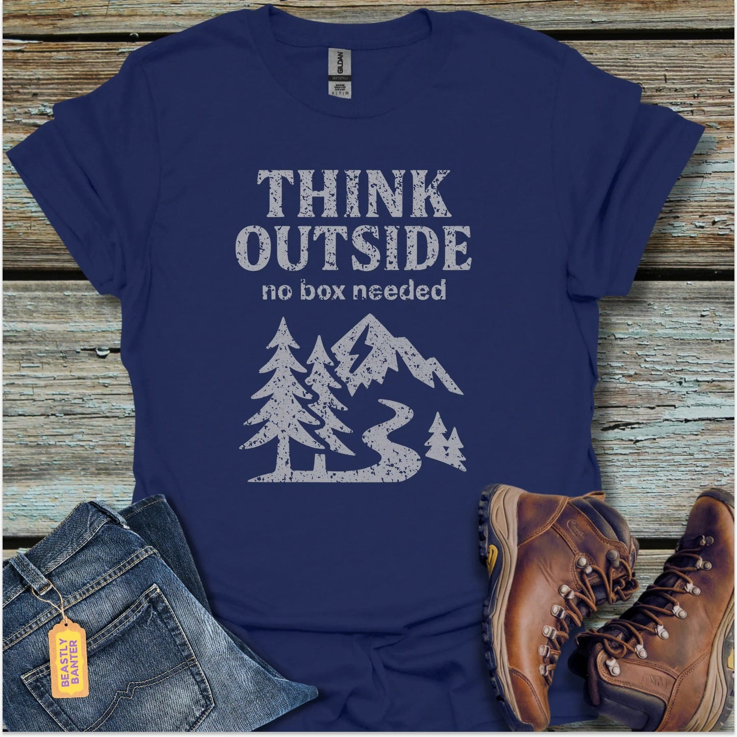Think Outside, No Box T-Shirt - Beastly Banter