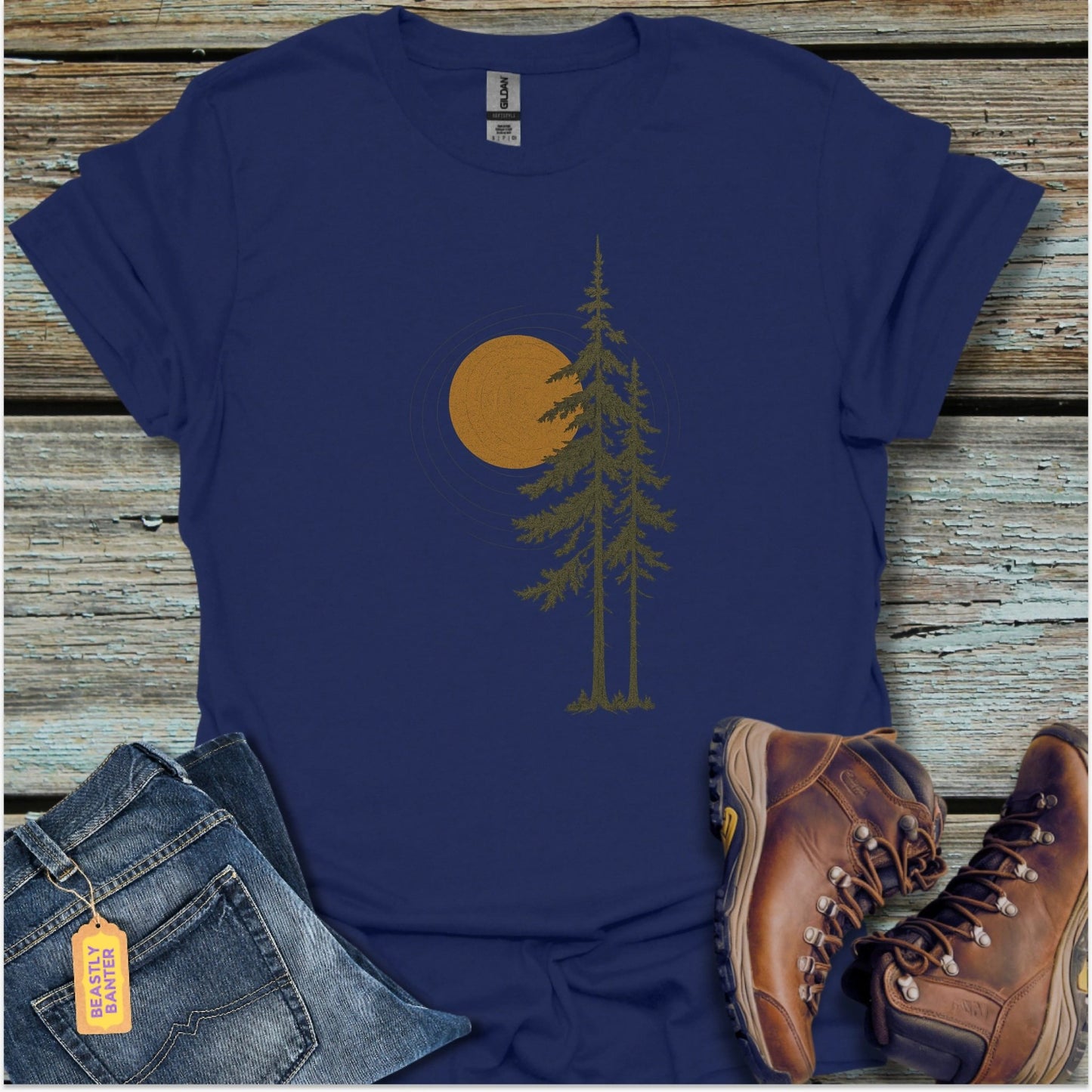 Minimal Pine Tree T-Shirt - Beastly Banter