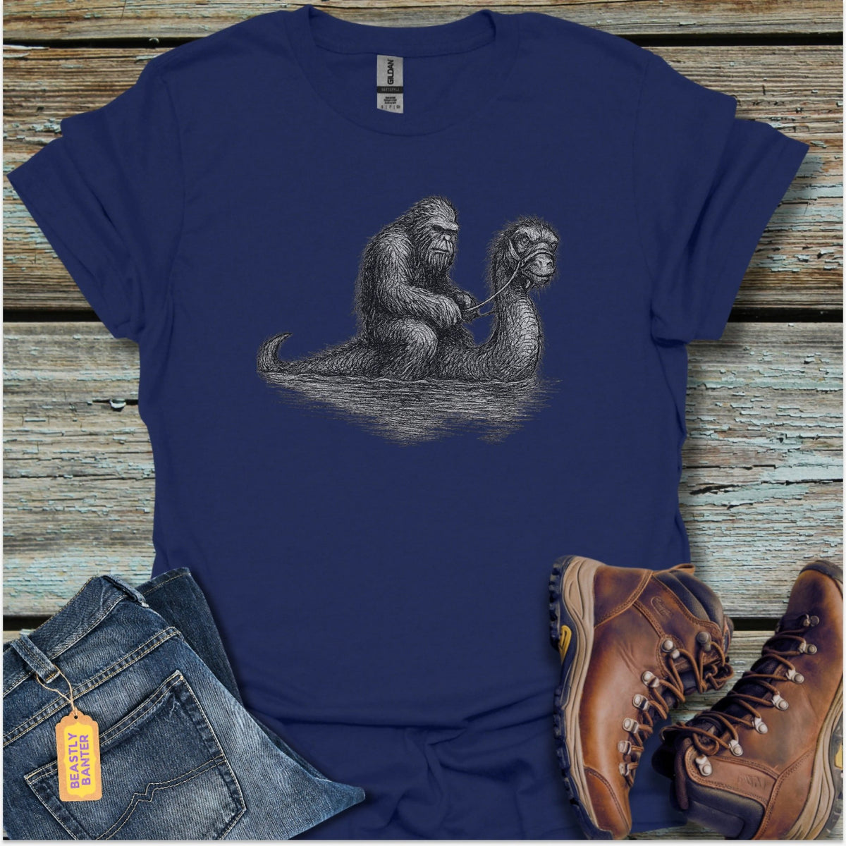 Bigfoot and Nessie T-Shirt - Beastly Banter