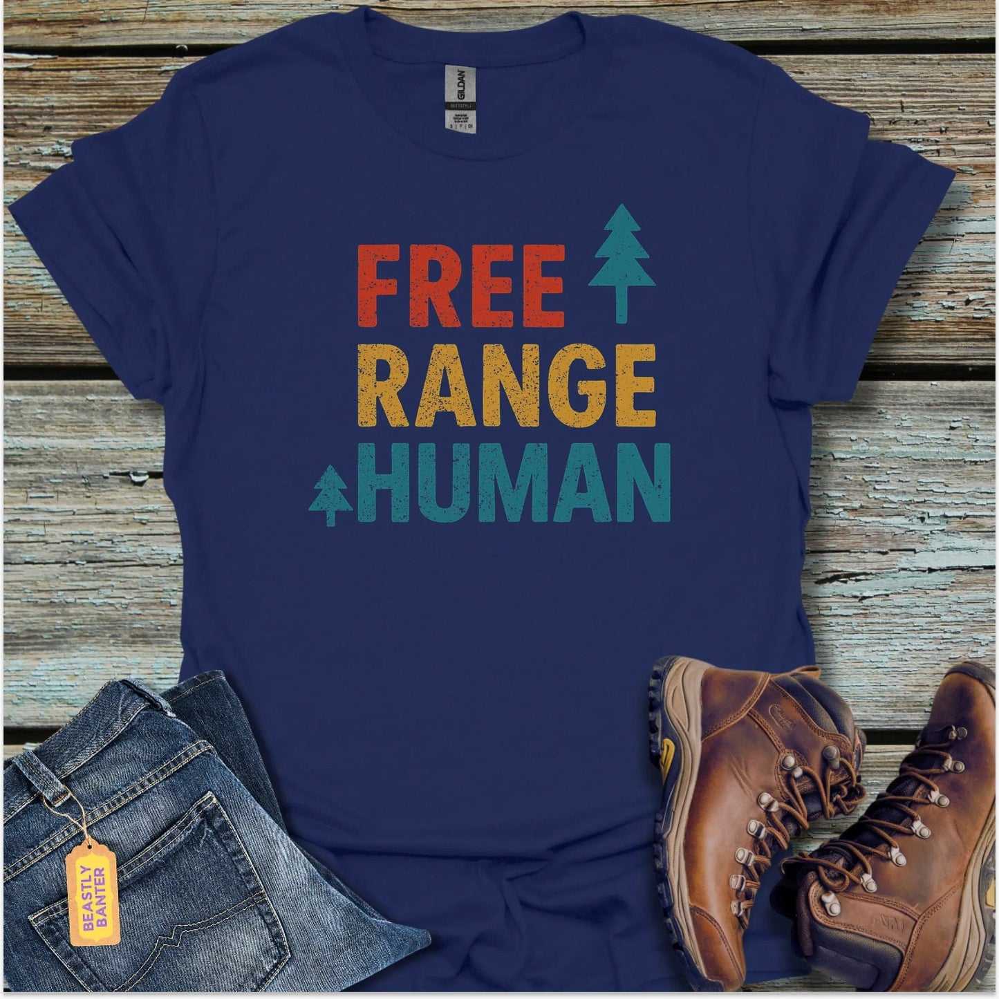 Free Range Human T-Shirt - Beastly Banter