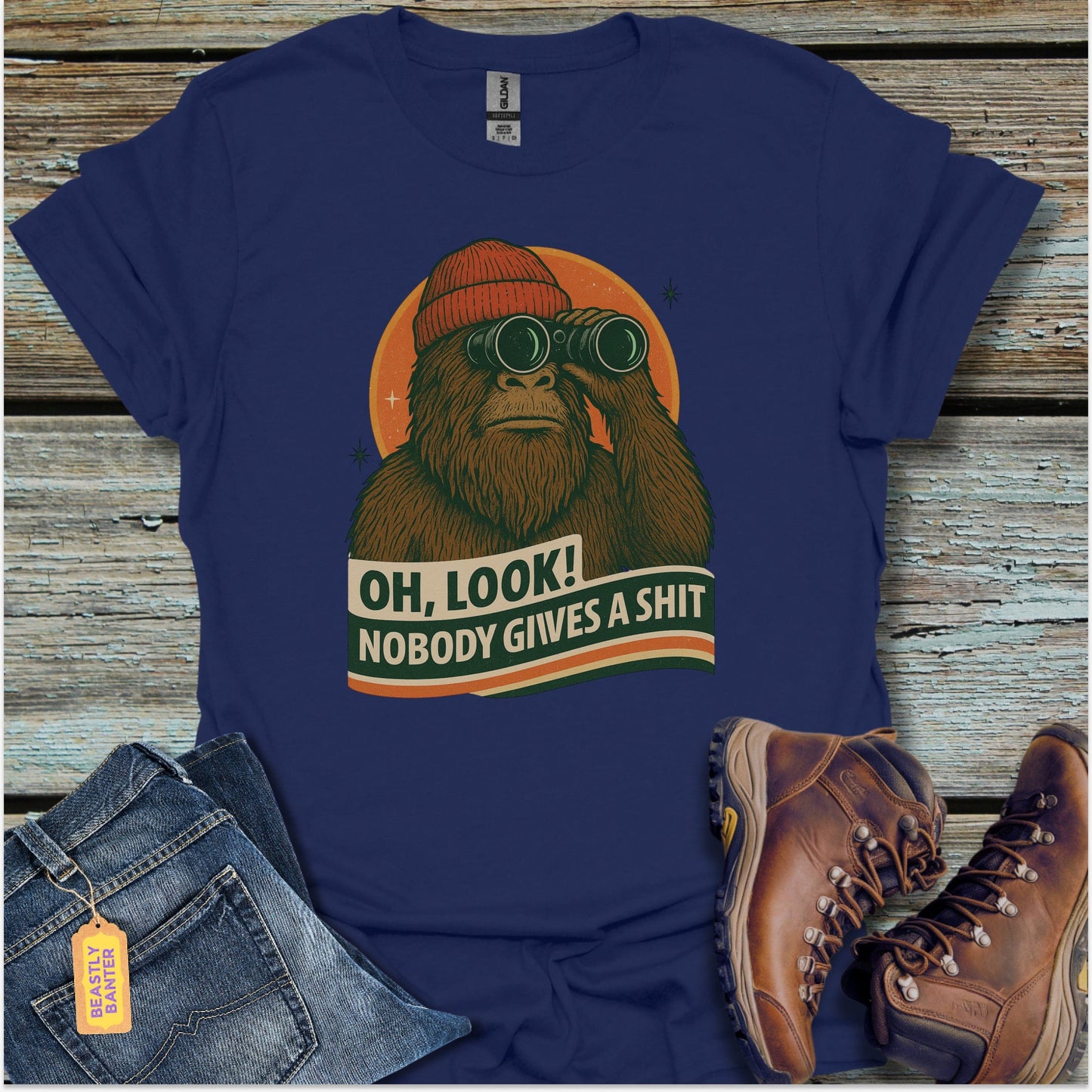 Nobody Cares Bigfoot T-Shirt - Beastly Banter