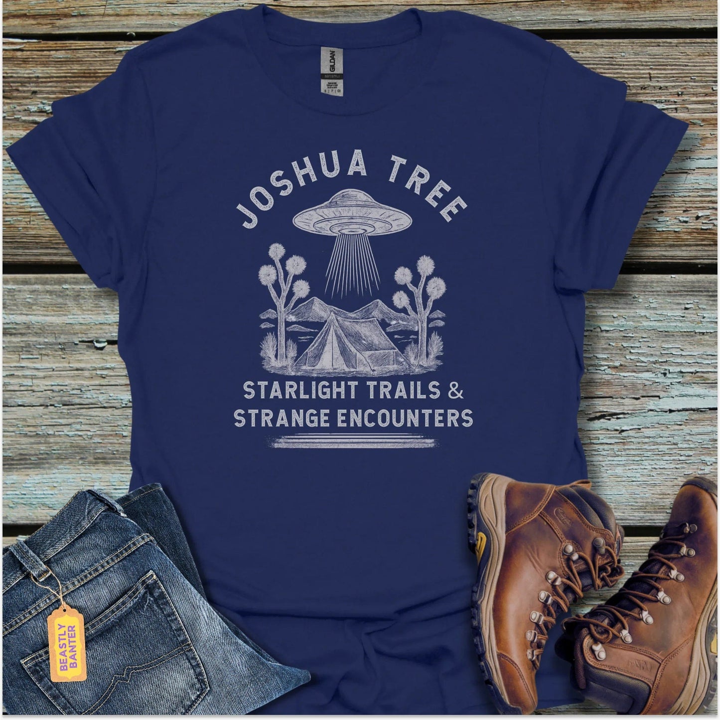 Joshua Tree UFO Camping T-Shirt - Beastly Banter