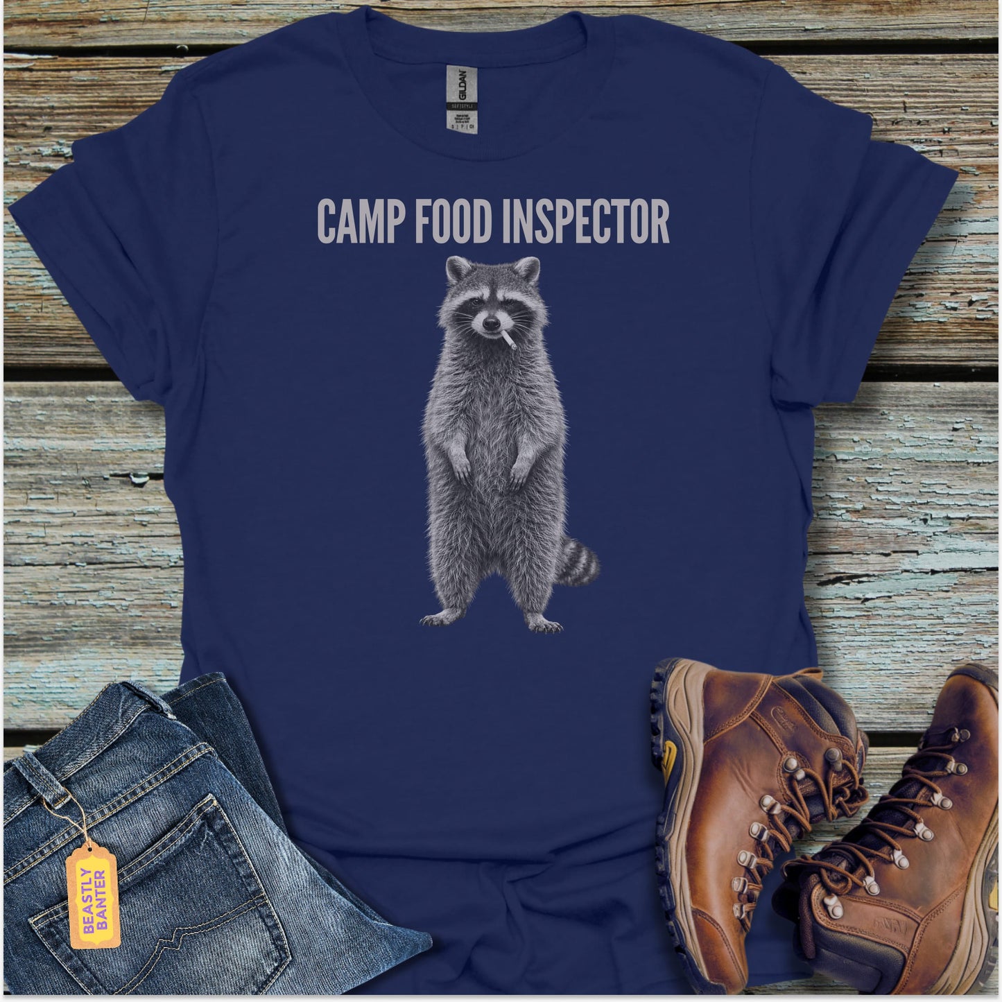 Raccoon Camp Food Inspector T-Shirt - Beastly Banter