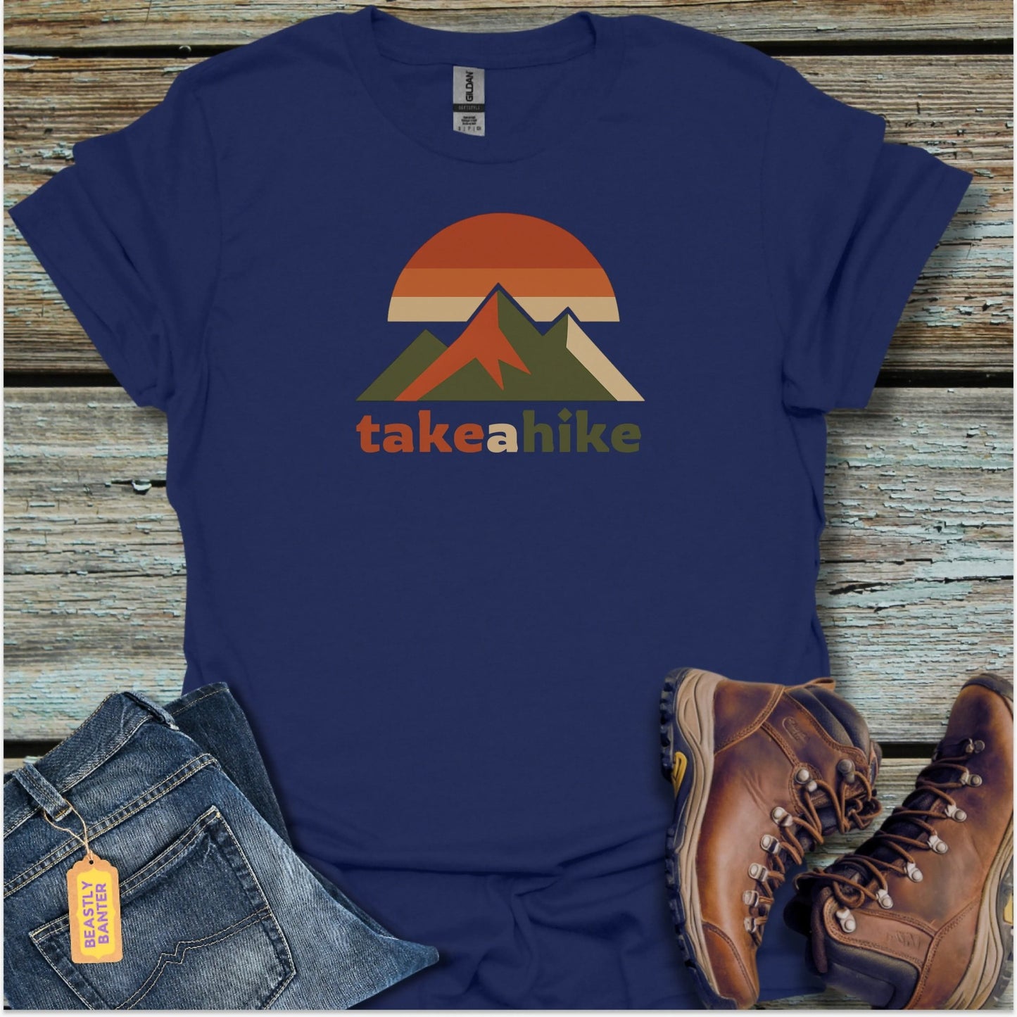 Take A Hike Retro T-Shirt - Beastly Banter