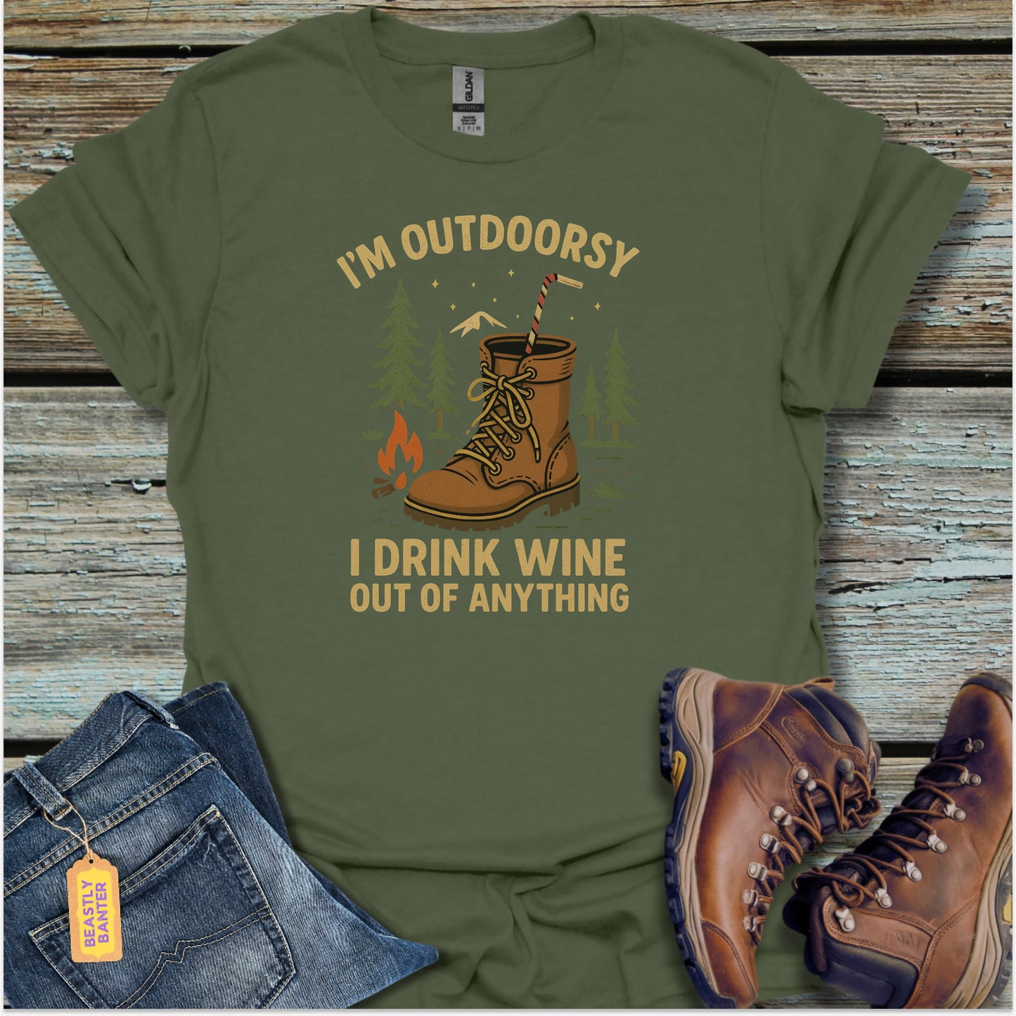 I’m Outdoorsy Wine T-Shirt
