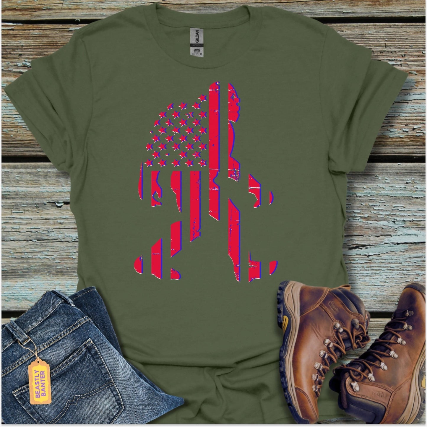 Bigfoot American Pride T-Shirt - Beastly Banter