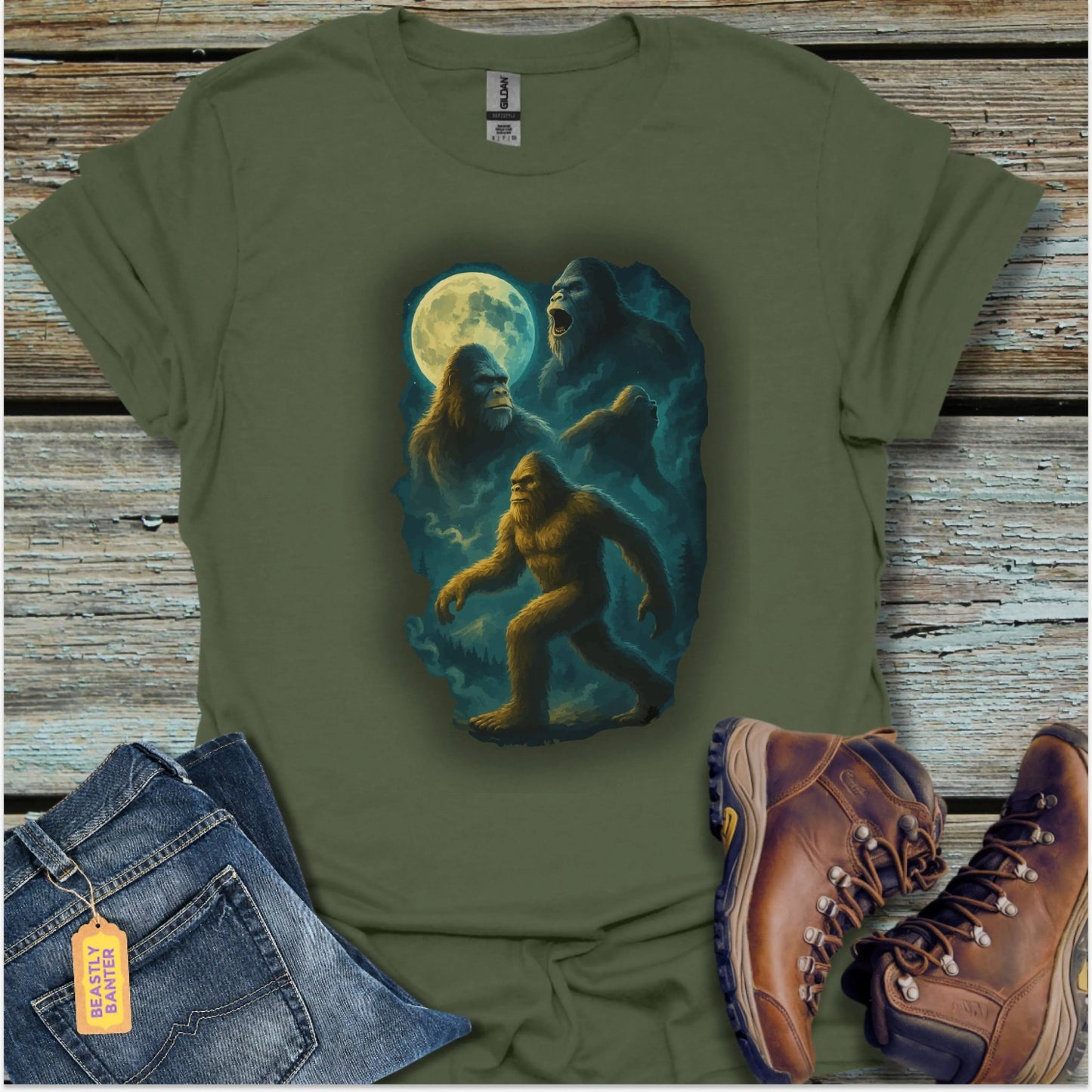 Full Moon Bigfoot T-Shirt - Beastly Banter