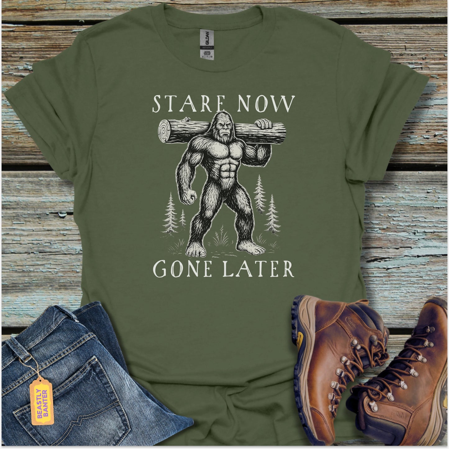 Stare Now Bigfoot T-Shirt