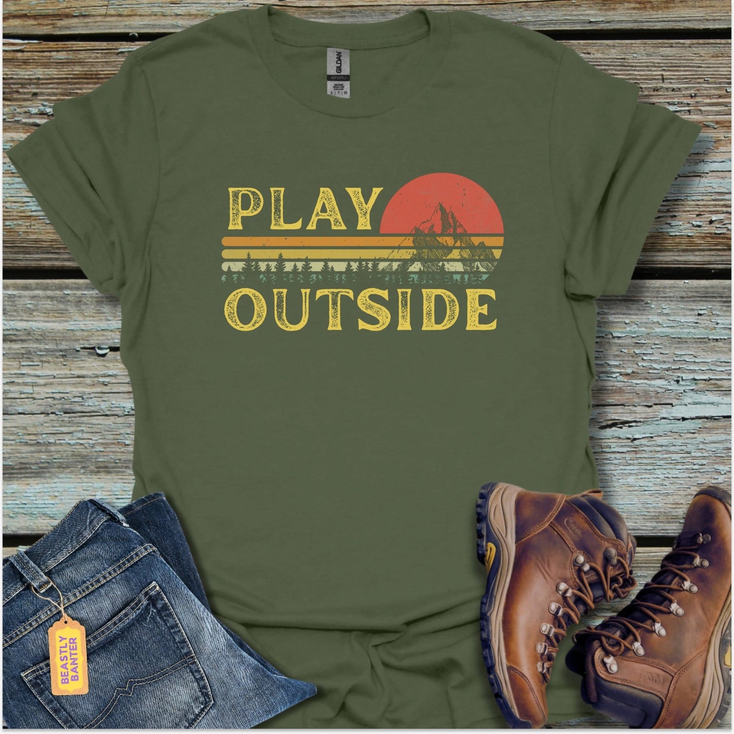 Play Outside Hiking T-Shirt - Beastly Banter