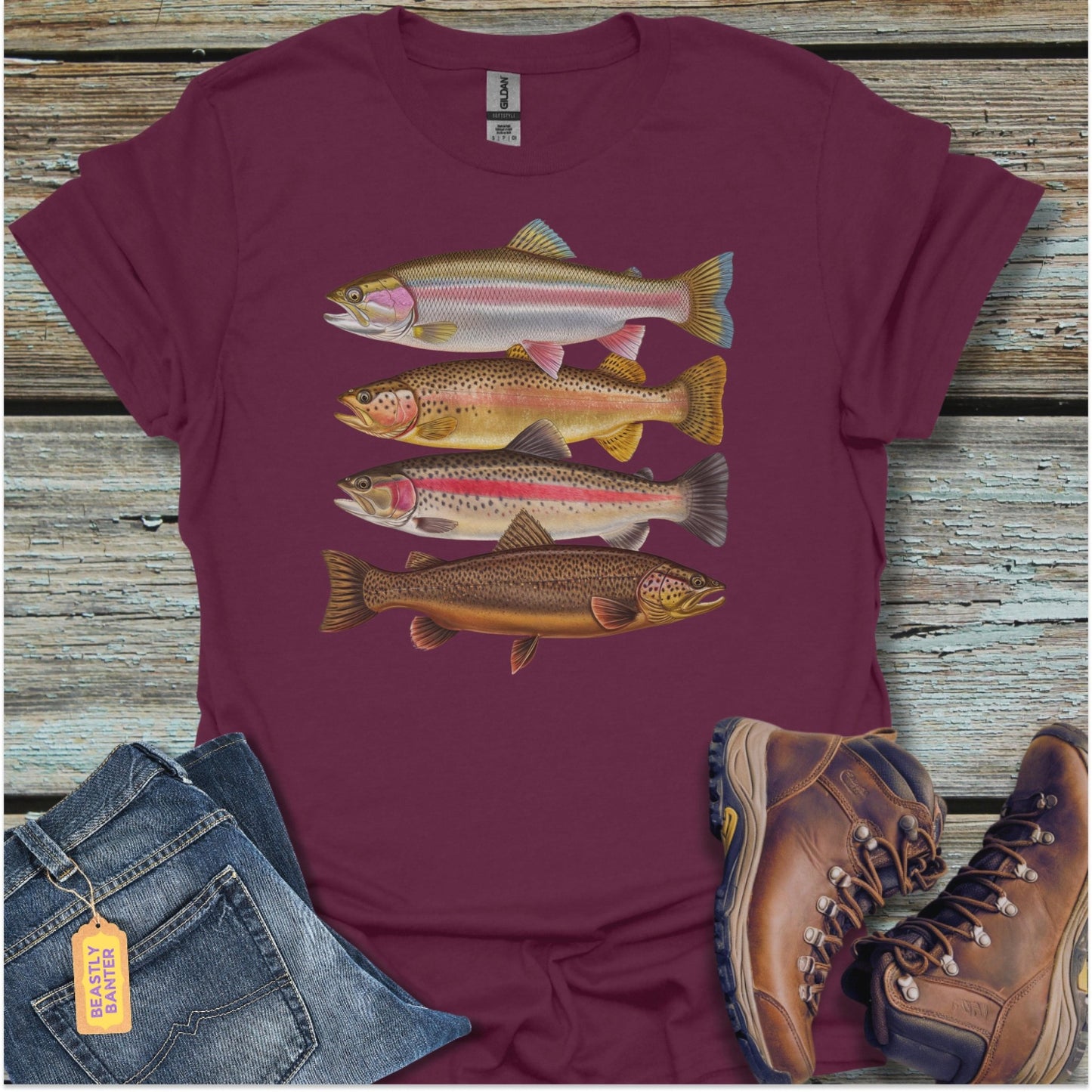 Four Trout T-Shirt - Beastly Banter
