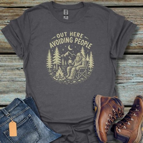 Bigfoot Avoiding People T-Shirt - Beastly Banter