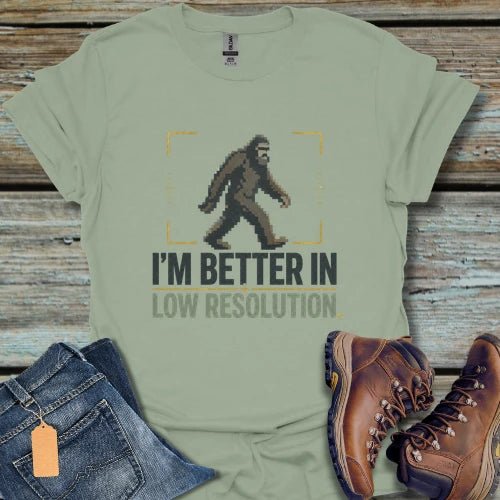 Bigfoot Low Resolution T-Shirt - Beastly Banter
