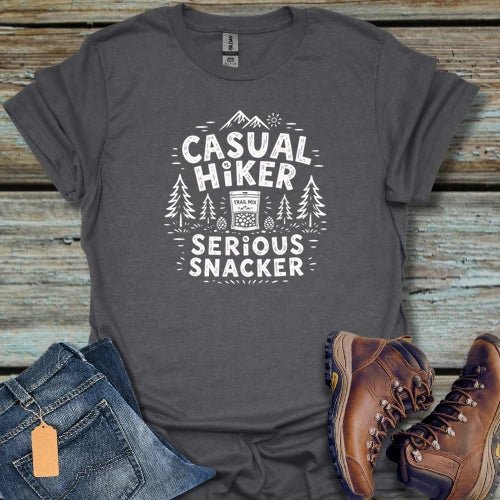 Casual Hiker Serious Snacker T‑Shirt - Beastly Banter