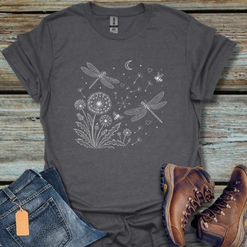Dragonfly Dandelion T-Shirt - Beastly Banter