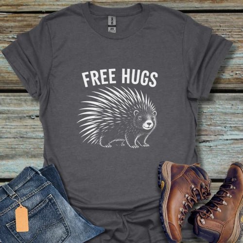 Free Hugs Porcupine T-Shirt - Beastly Banter