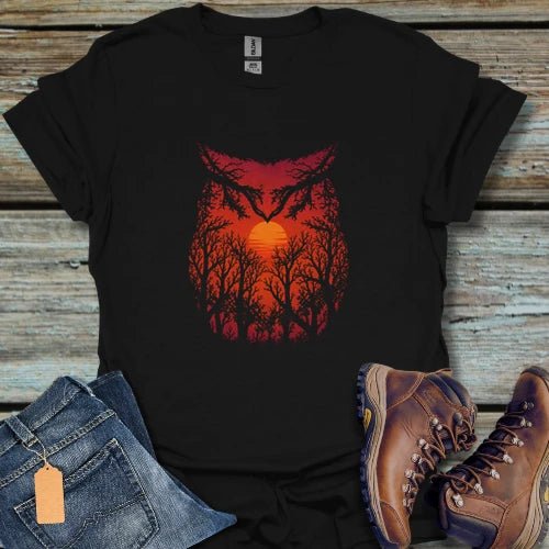 Owl Sunset T-Shirt - Beastly Banter