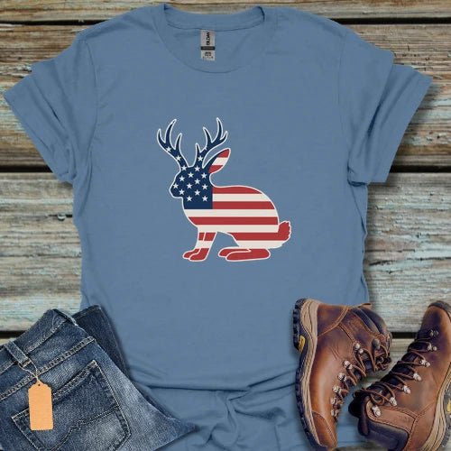 Patriotic Jackalope T-Shirt - Beastly Banter