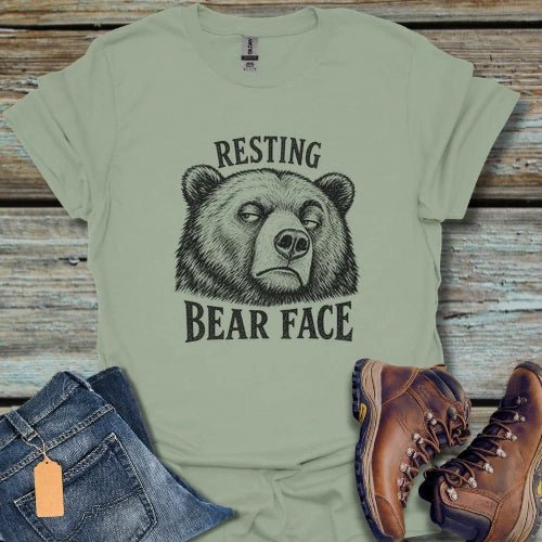 Resting Bear Face T-Shirt - Beastly Banter