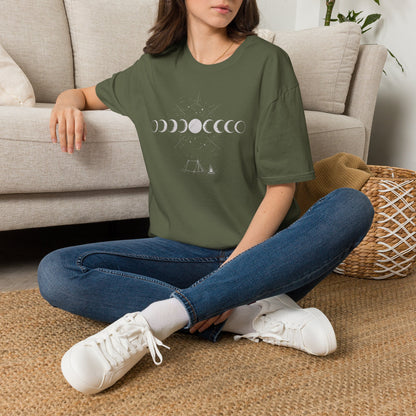 Moon Phase Camping T‑Shirt