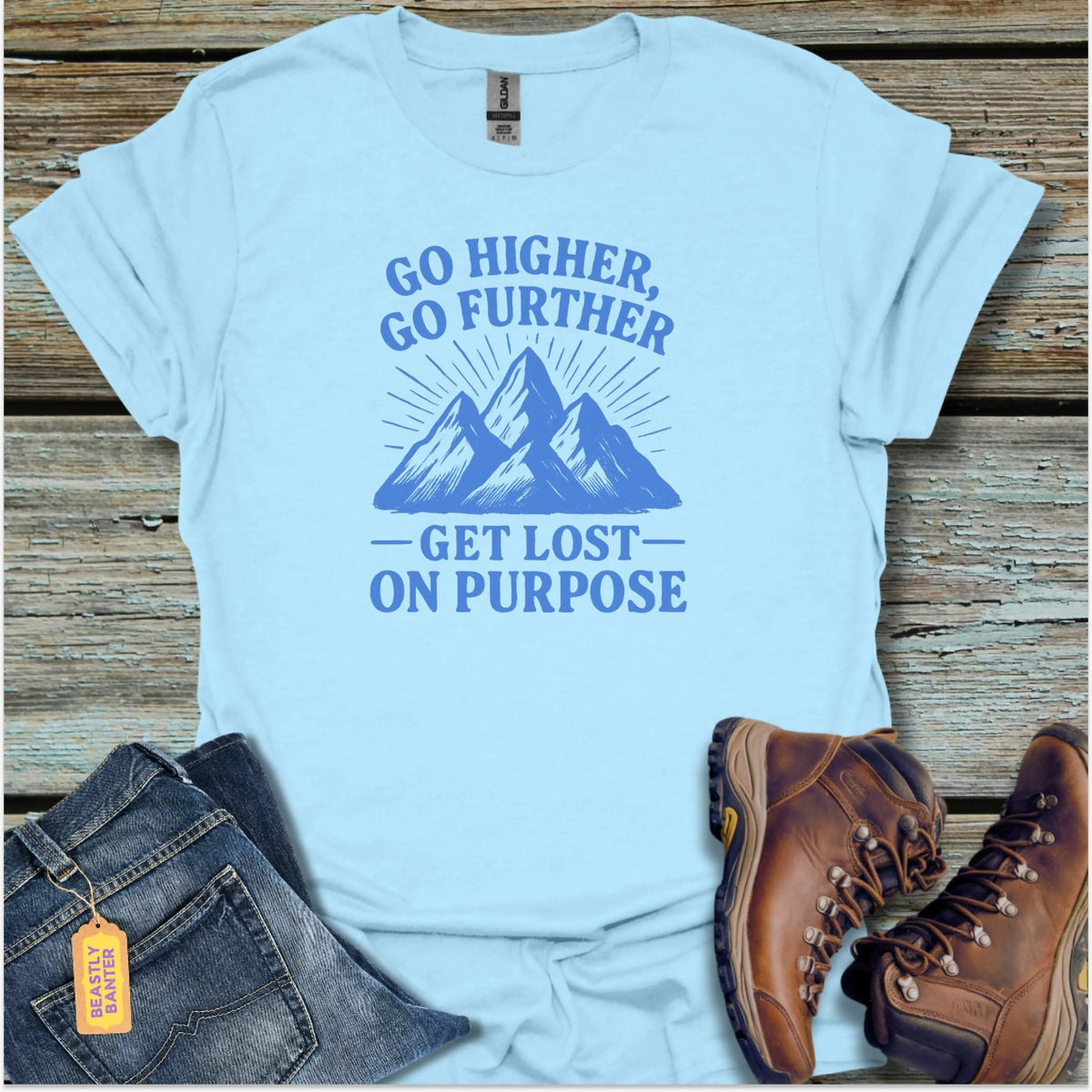 Get Lost On Purpose Hiking T-Shirt - Beastly Banter