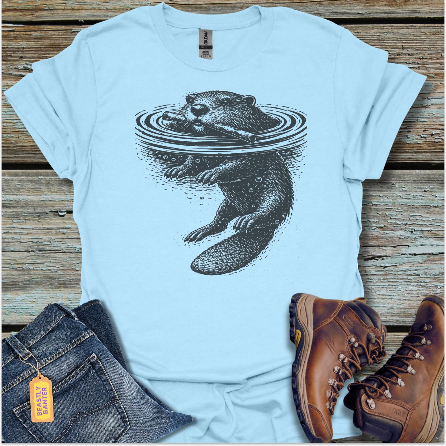 Below the Surface Beaver T-Shirt - Beastly Banter