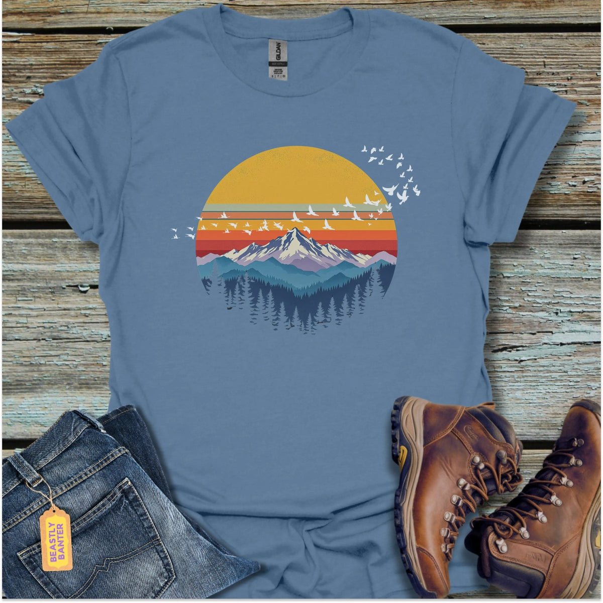 Vintage Sunset Migration T-Shirt - Beastly Banter