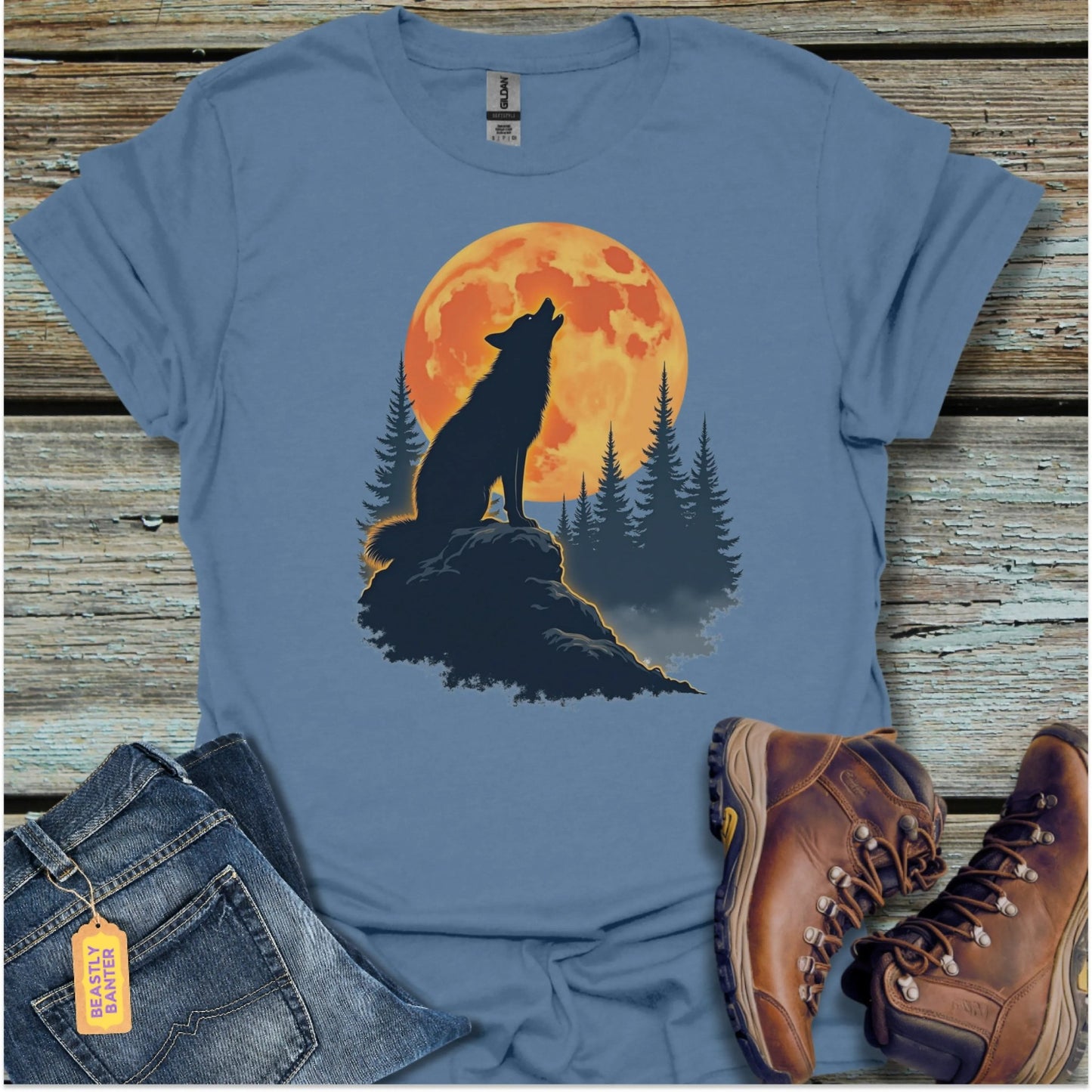 Howling Wolf at the Orange Moon - Beastly Banter