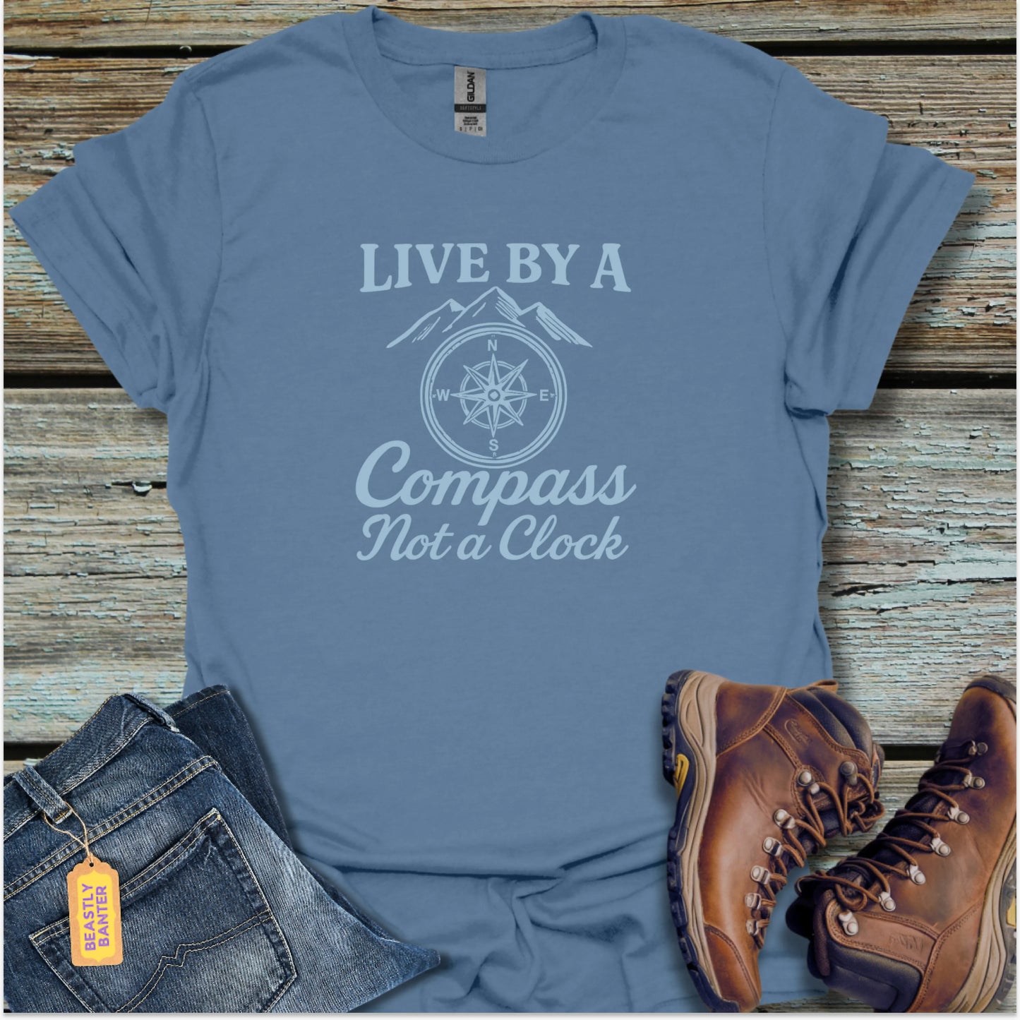Live By A Compass Hiking T-Shirt